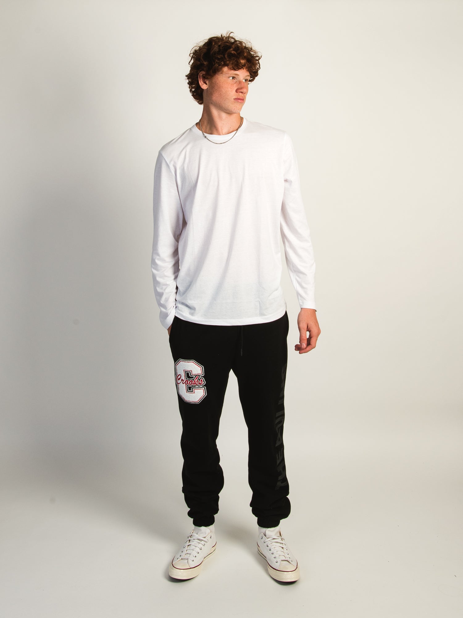 Crooks & Castles Gothic Logo Jogger Pants - Men's Streetwear Sweatpants for Casual Wear, Gym & Lounge