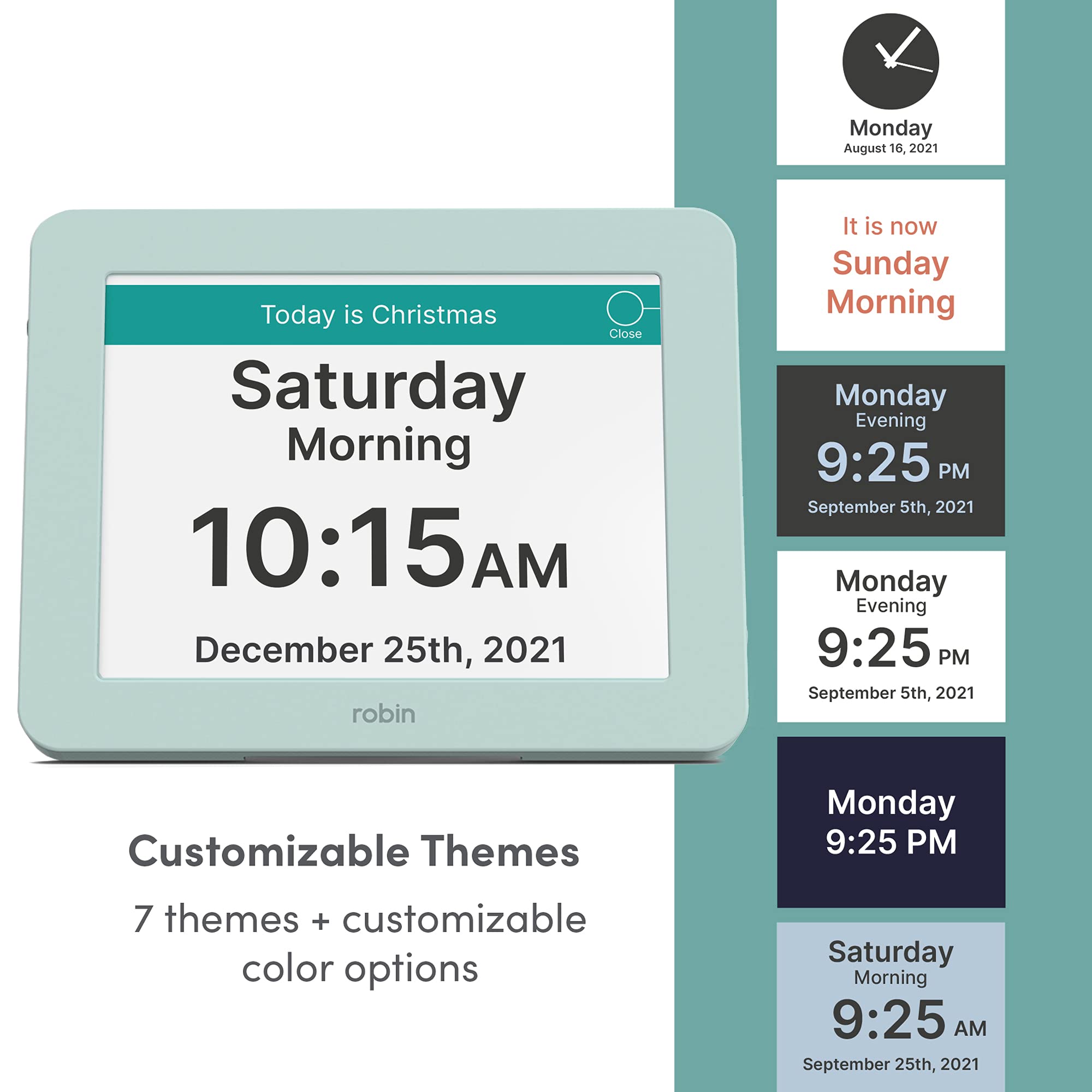 Extra Large Digital Calendar Clock for Elderly & Seniors - Day & Date Display, Dementia & Alzheimer's Friendly, Easy-to-Read Bedside Clock - Perfect for Memory Care, Nursing Homes & Home Use