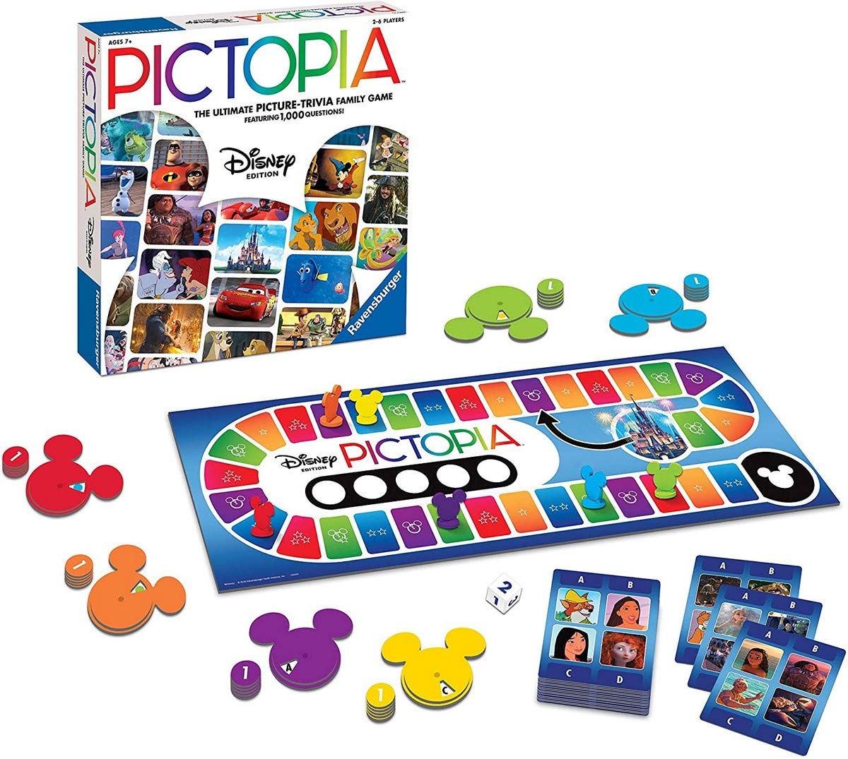 Pictopia Family Trivia Game: Disney Edition - Fun Disney Trivia Board Game for Family Game Night & Parties