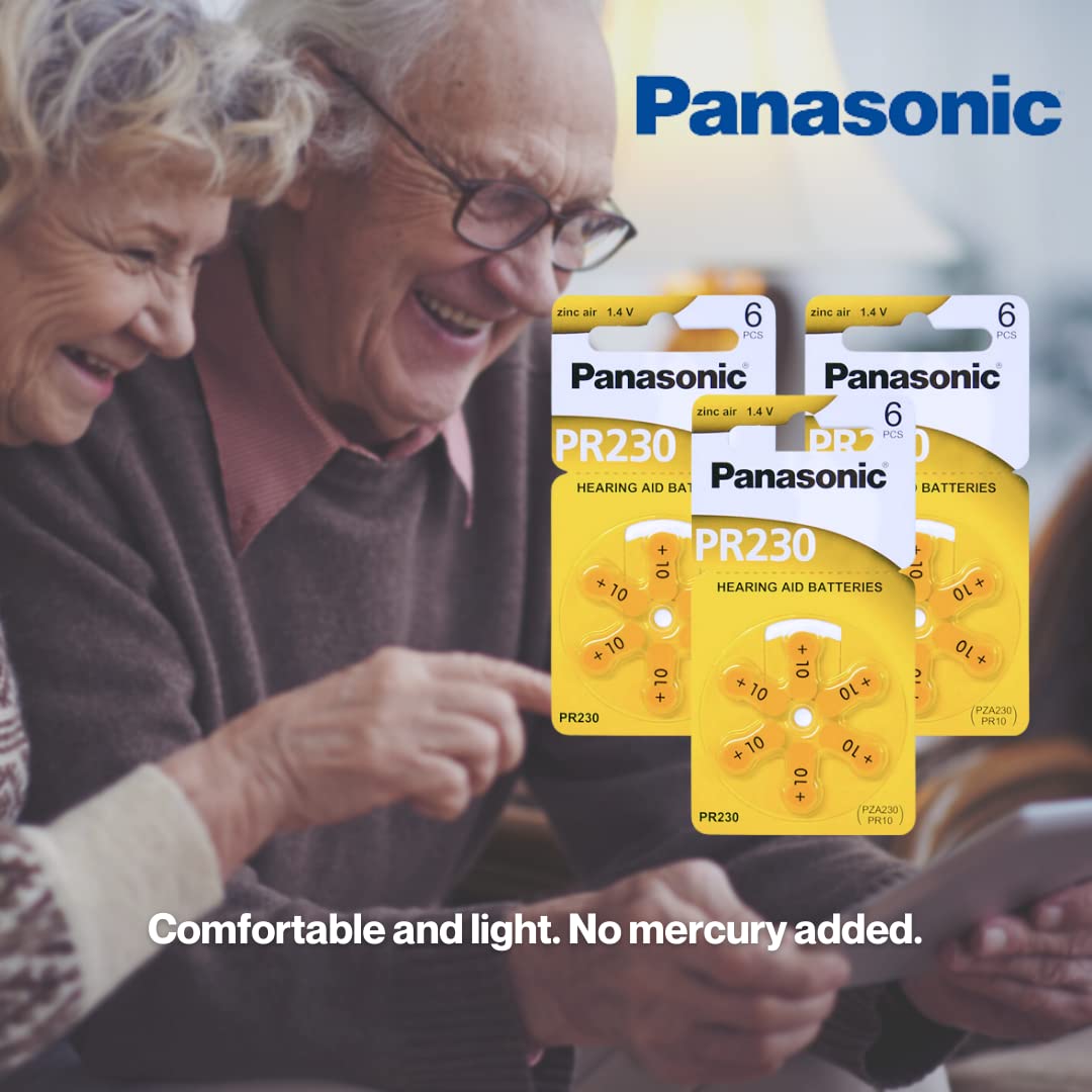 Panasonic Size 10 Zinc Air Hearing Aid Batteries - 300 Pack | Long-Lasting Power for Hearing Aids & Assistive Devices | Perfect for Travel, Daily Use & Emergency Preparedness