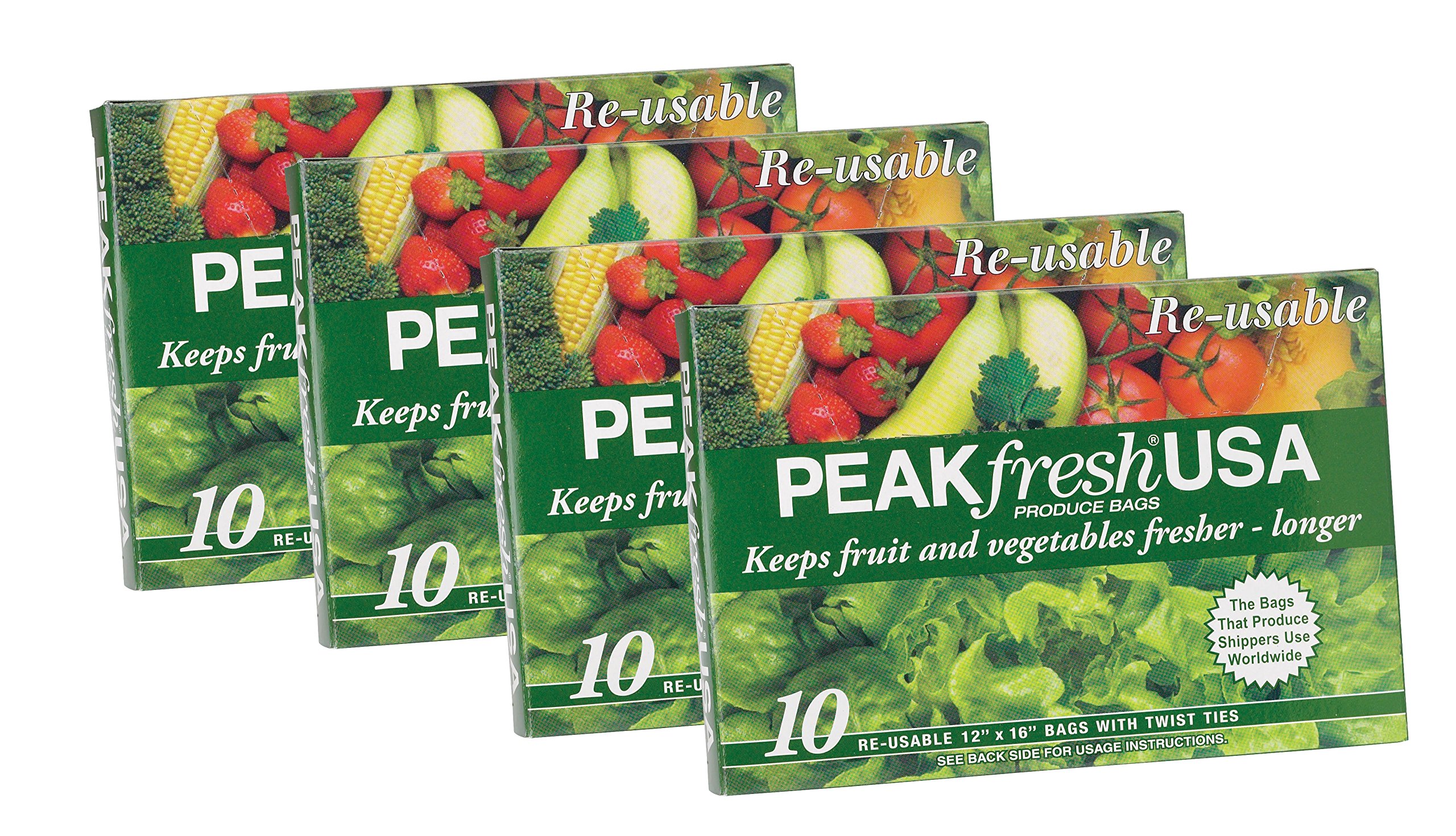 Eco-Friendly Reusable Produce Bags Set of 4 (40 Pack) - Washable Mesh Grocery Bags for Farmers Market, Grocery Shopping & Zero Waste Lifestyle
