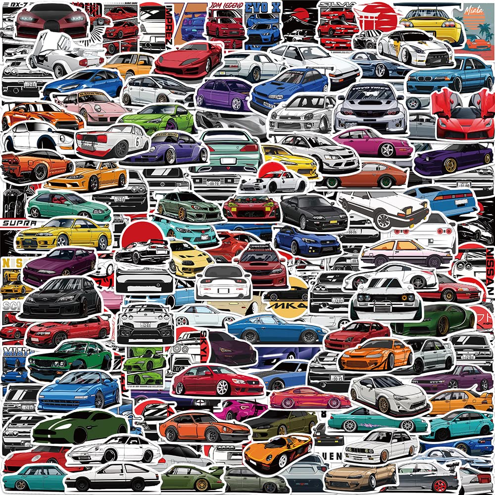 150 PCS JDM Sport Stickers - Waterproof Vinyl Decals for Cars, Laptops, Water Bottles & More - High-Quality Racing Stickers for Men, Women & Kids - Perfect for Car Enthusiasts, DIY Projects & Personalization