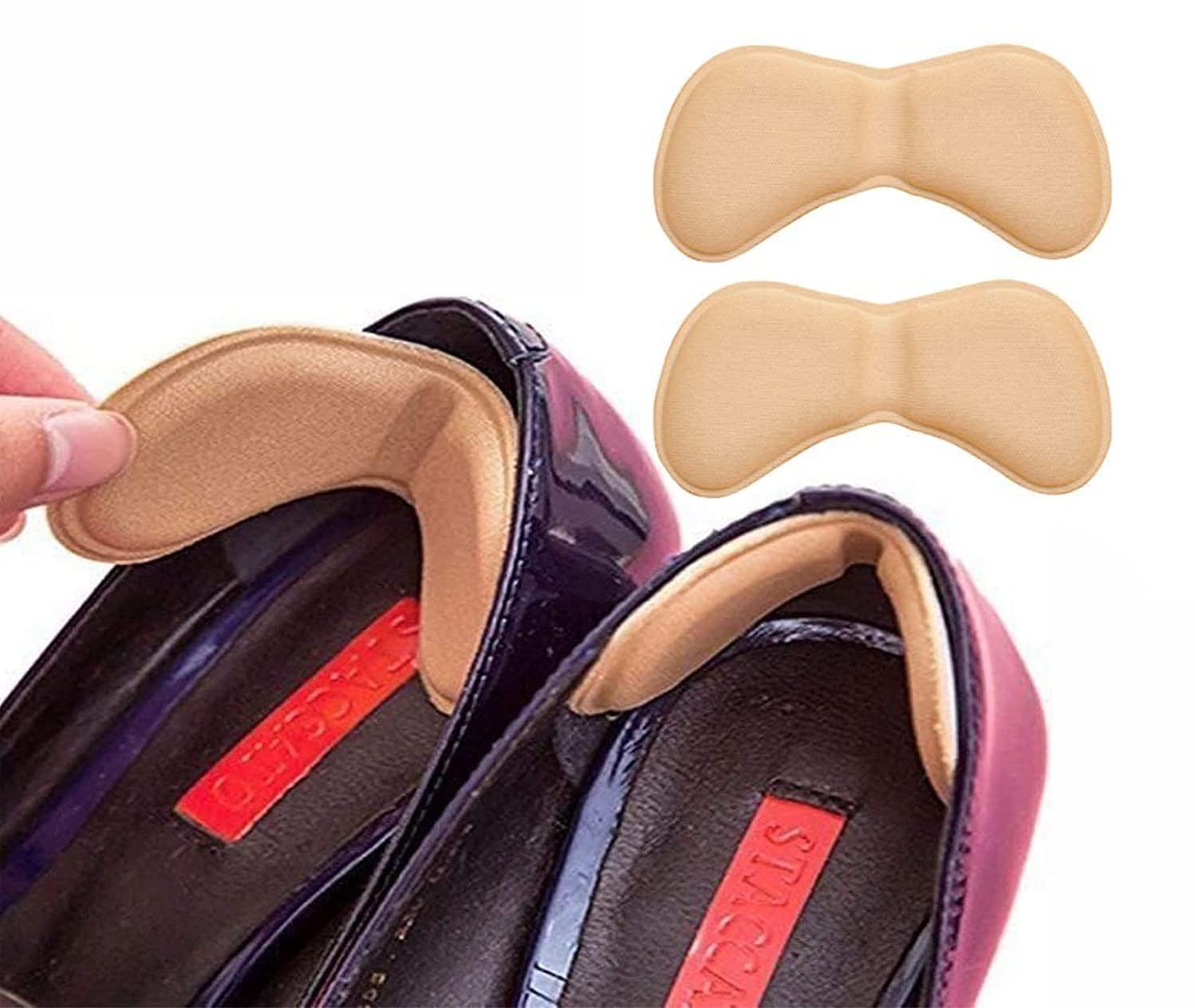 FEXMY Silicone Shoe Bite Protectors for Women & Men - Anti-Slip Heel Grips for Loose Shoes | Comfortable Shoe Liner Inserts for Big Shoes | Adjustable Heel Pads (1 Pair) - Perfect for Dress Shoes, Sneakers & High Heels