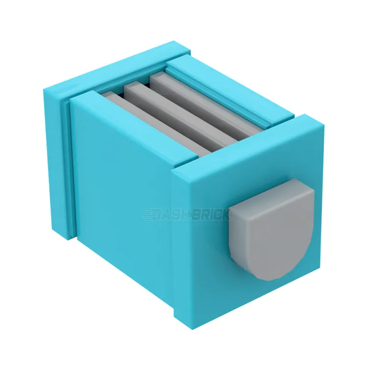 LEGO Toaster Pop Up Design - Medium Azure MiniMOC Building Block Set for Kids & Adults | Creative Play, Gift Idea, Home Decoration, DIY Project