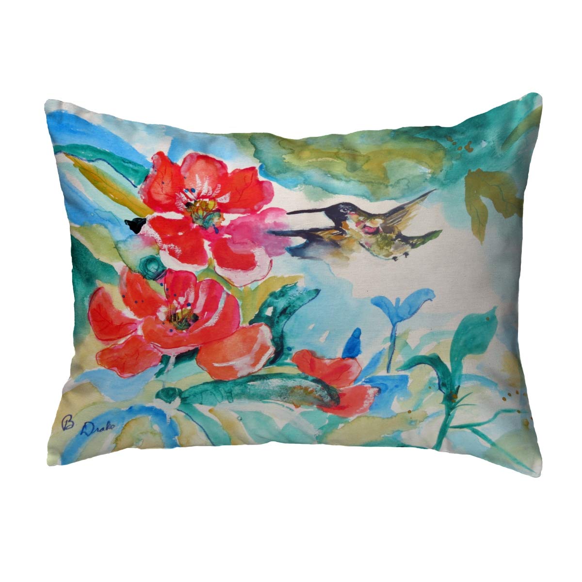 Betsy Drake NC1007 Decorative Throw Pillow 16x20 Inches Multi-Color for Living Room, Bedroom & Sofa