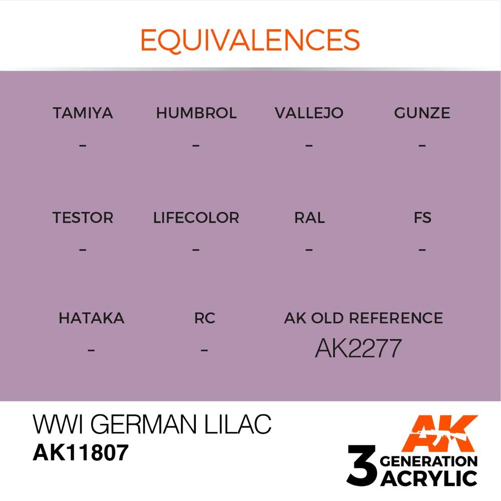 AK Interactive AK11807 Air Series WWI German Lilac Acrylic Paint - 17ml Bottle - 3rd Generation Formula - Perfect for Scale Model Painting, Miniatures & Historical Dioramas