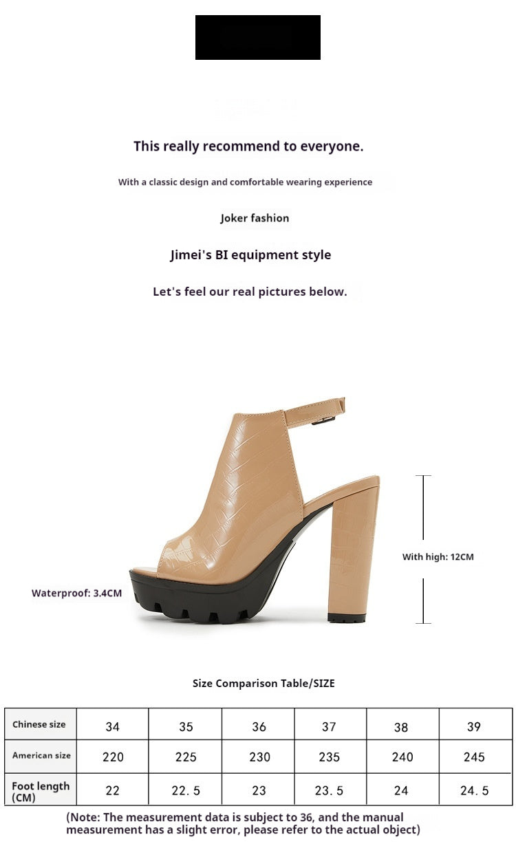 Peep Toe Ankle Strap Block Heel Sandals for Women - Pointy Toe Dress Shoes with Comfortable Heels for Office, Party & Wedding Events