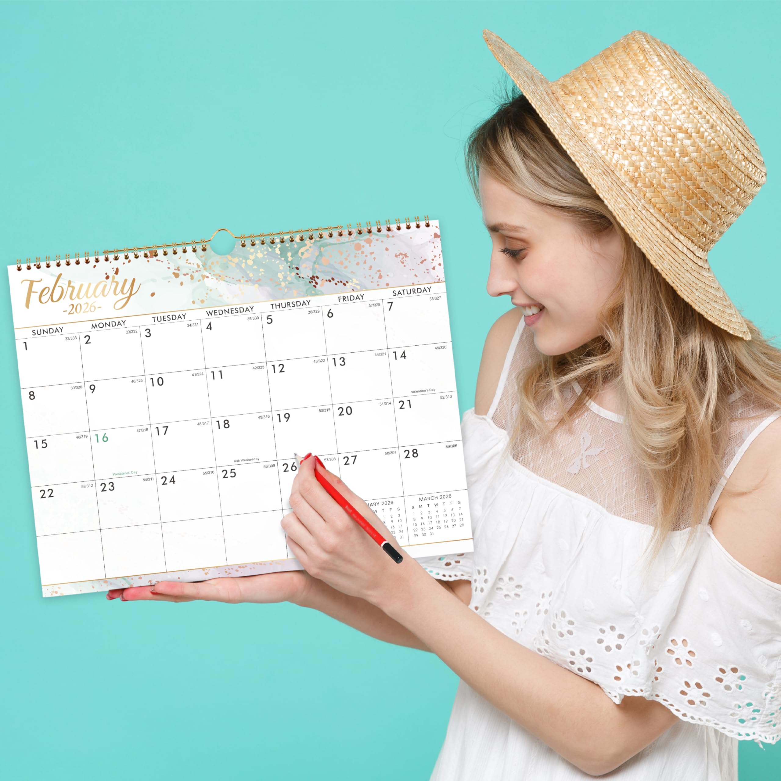 Lemome 2025-2026 Wall Calendar | 18-Month Large Planner (Jan 2025 - Jun 2026) | 14.8 x 11.4 Inches with Julian Dates | Perfect for Office, Home & School Organization