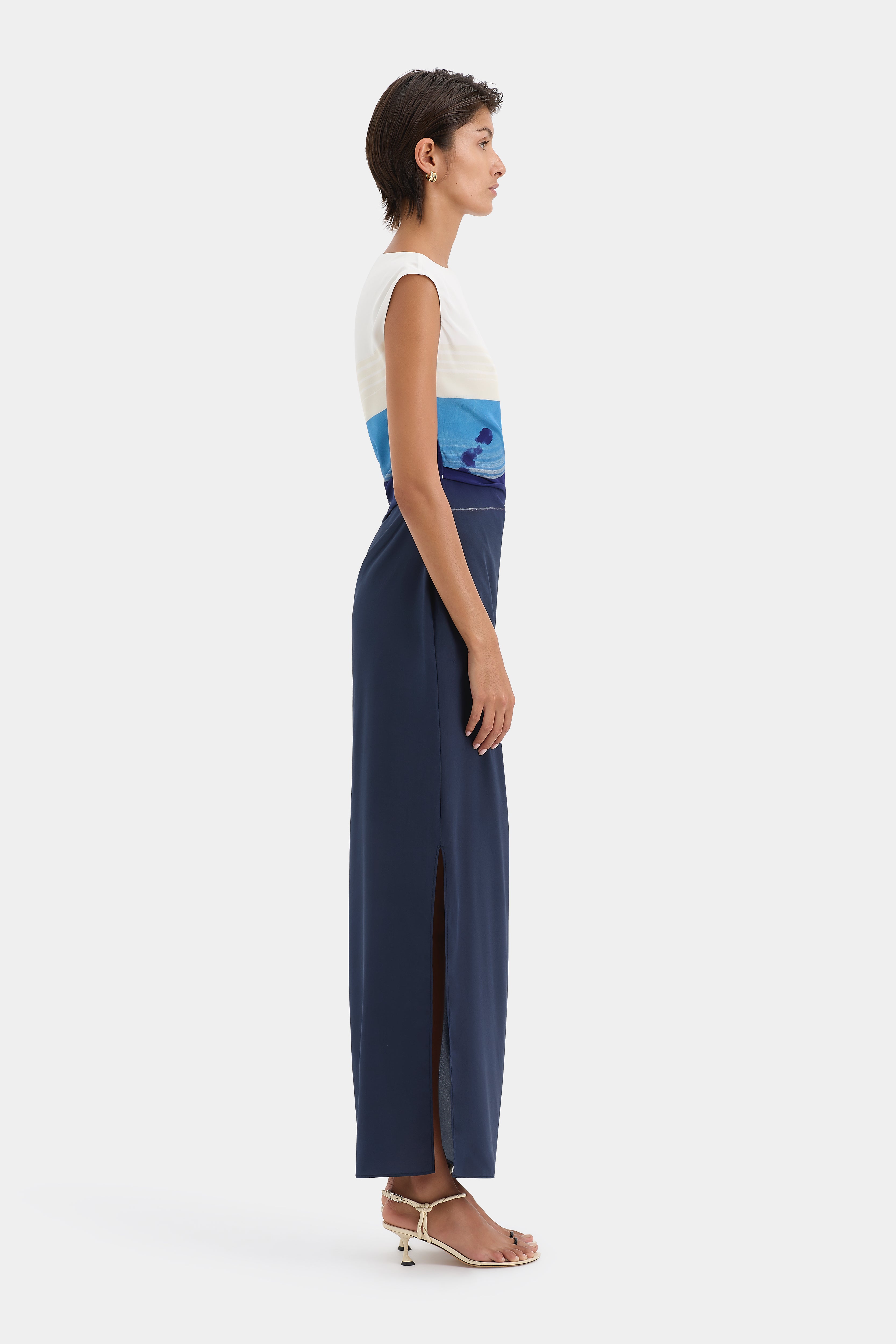 Mariner Midi Dress for Women - Flowy Summer Beach Dress with Pockets, Boho Chic Casual Sundress for Vacation, Date Night & Outdoor Activities