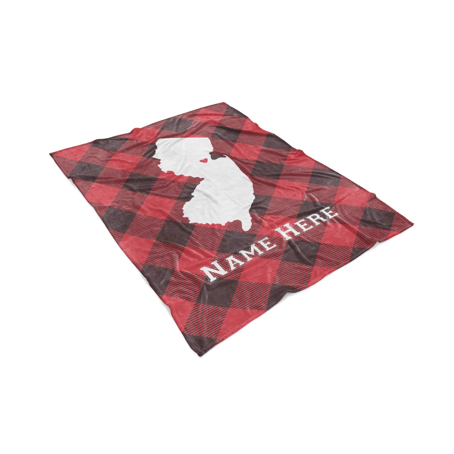 Personalized New Jersey State Pride Fleece Throw Blanket - Custom Family Name Blanket - New Brunswick Edition - Cozy Gift for Home, Sofa & Outdoor Adventures