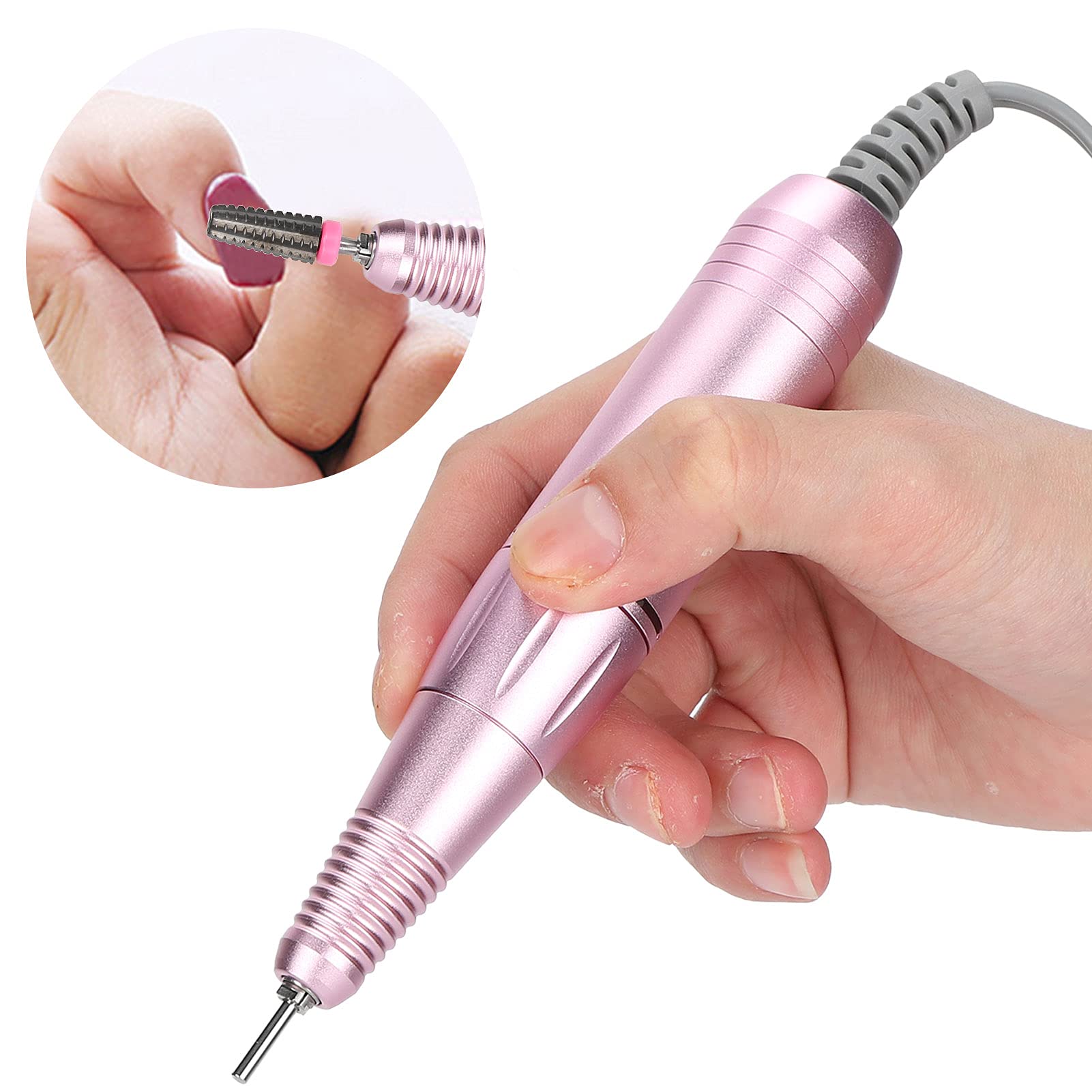 Professional Nail Drill Machine Handle - Ergonomic Design & Efficient Heat Dissipation for Manicure & Pedicure | Perfect for Salon, Home & Travel Nail Care