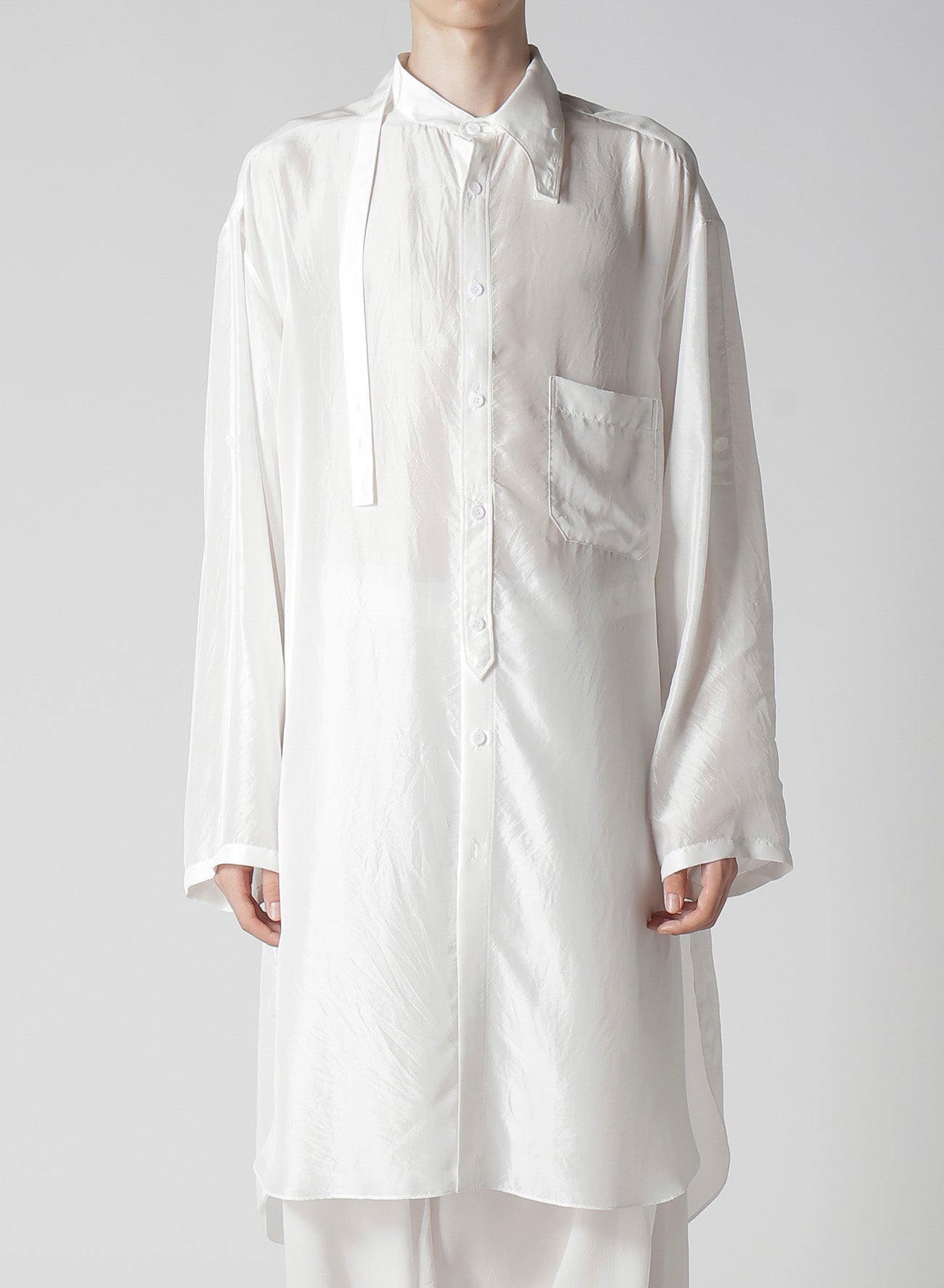10M Silk Asymmetrical Collar Shirt for Women - Elegant Blouse for Office, Party & Special Occasions