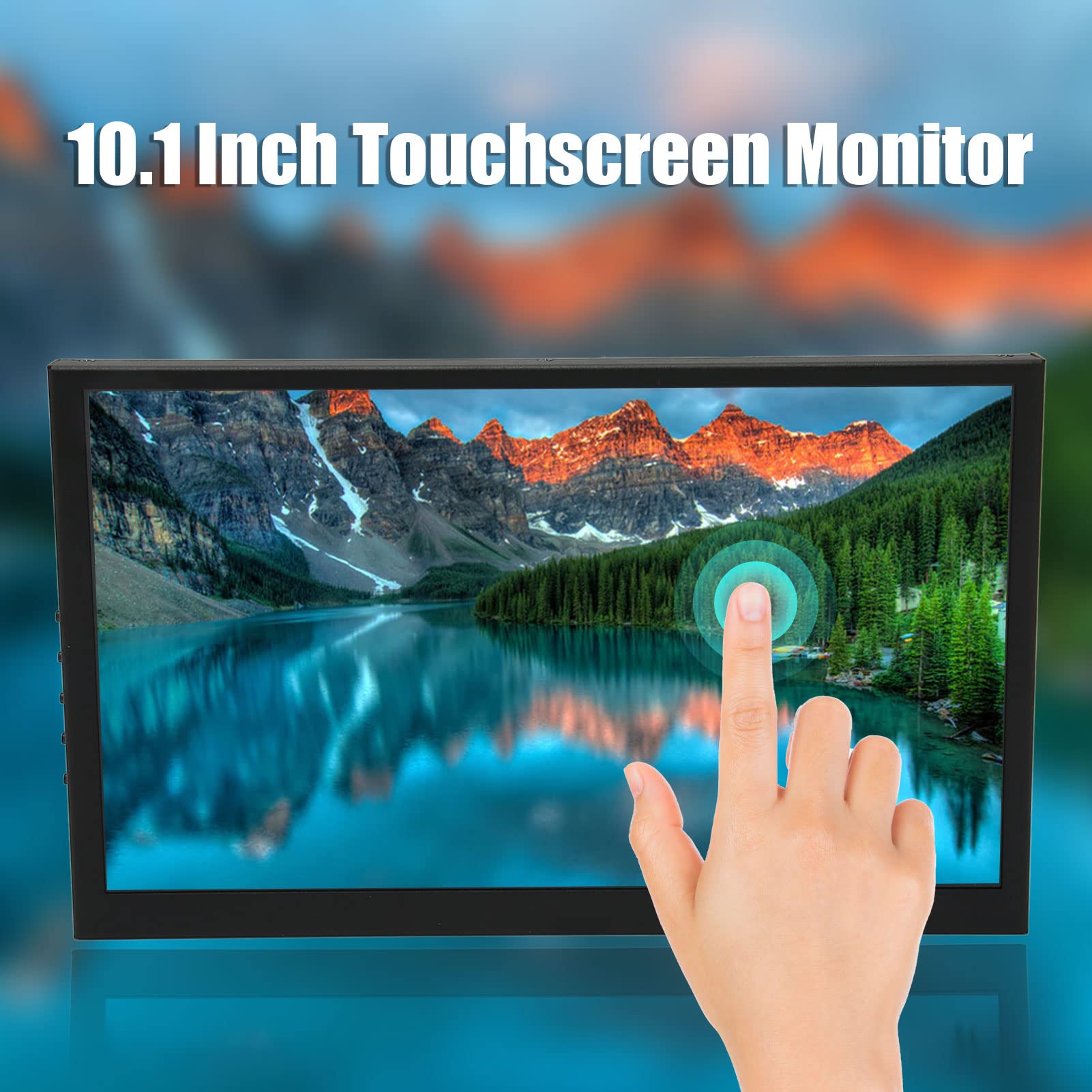 7-10 Inch Portable Touchscreen Monitor HD 1024x600 with Dual Built-in Speakers, Plug and Play for Raspberry Pi, Banana Pi, PC, Mac OS X, Laptop & TV - Perfect for DIY Projects, Gaming & Office Work