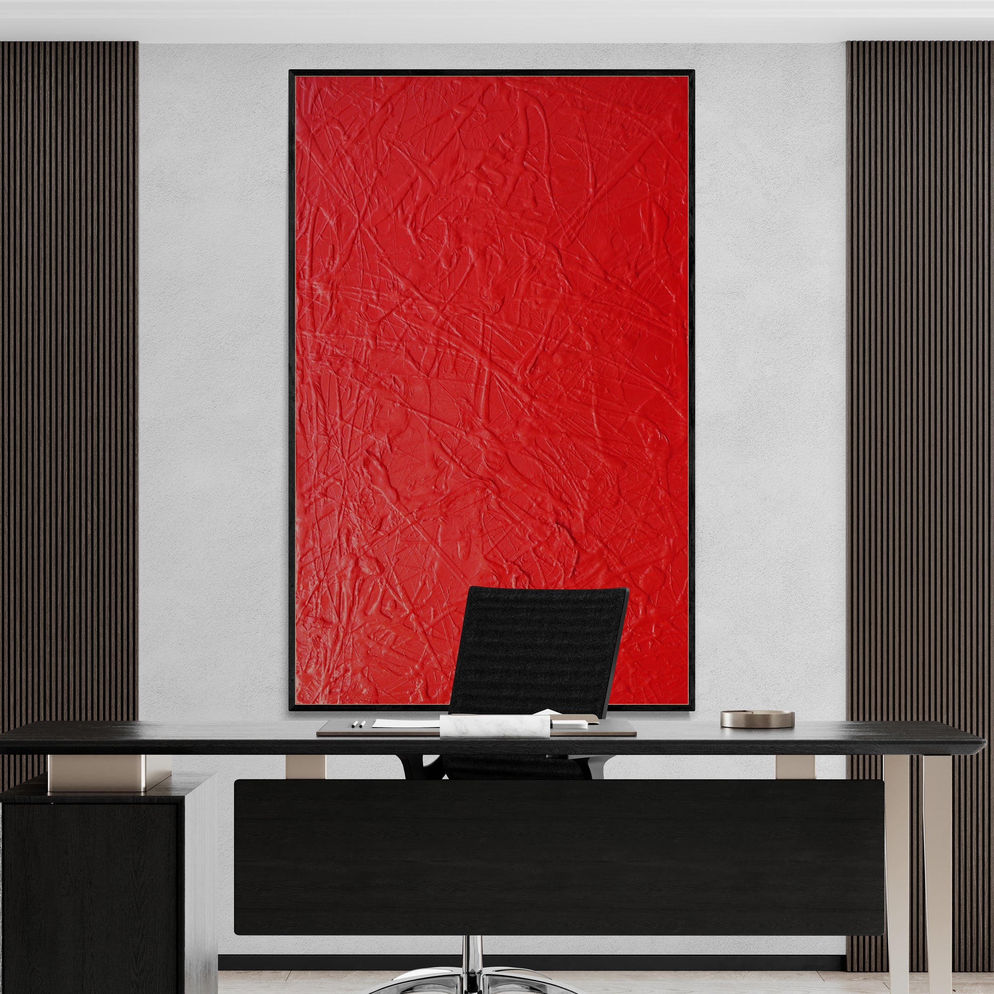 Red Devil 160cm x 100cm Red Textured Abstract Canvas Art - Modern Wall Decor for Living Room, Bedroom & Office