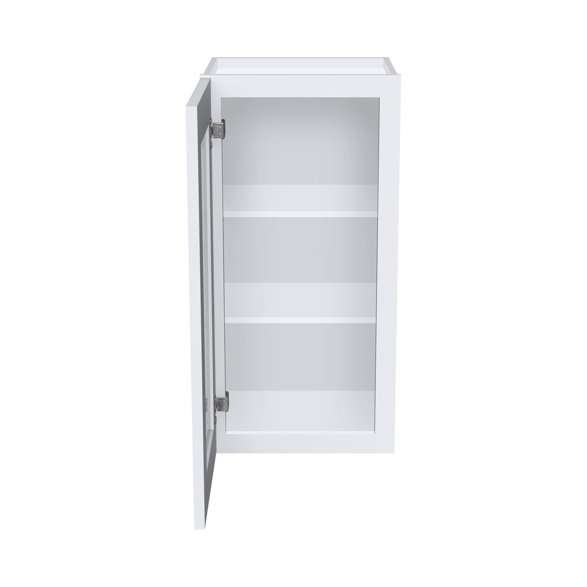 Solid Wood Wall-Mounted Bathroom Medicine Cabinet with Glass Door - 18