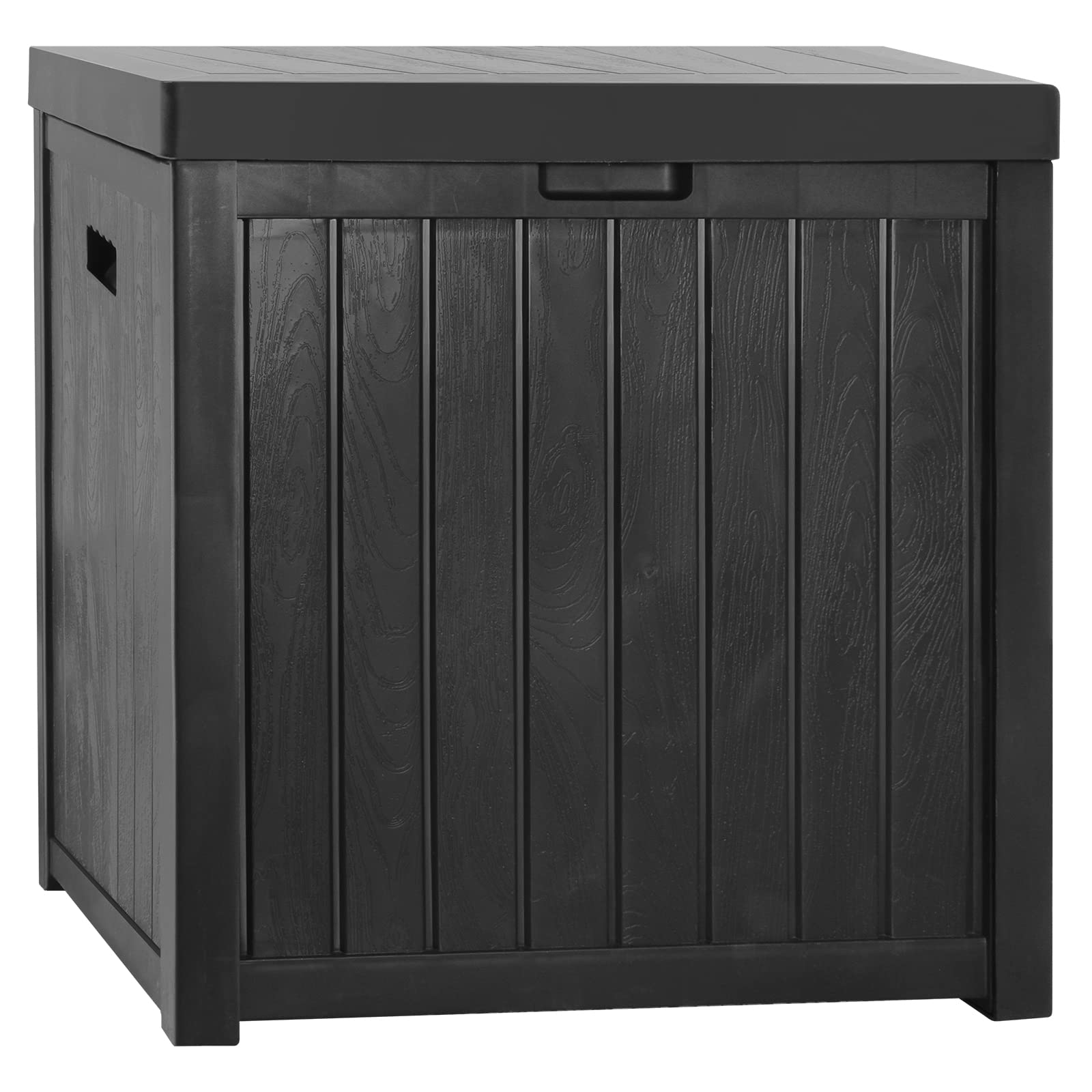 51 Gallon Resin Storage Deck Box - Waterproof Outdoor Storage Container for Patio Furniture, Pool Toys, Garden Tools & Backyard Accessories | Heavy-Duty Deck Box for Garage, Courtyard & Poolside Organization (Black) - Perfect for Storing Cushions, Floats & Seasonal Items