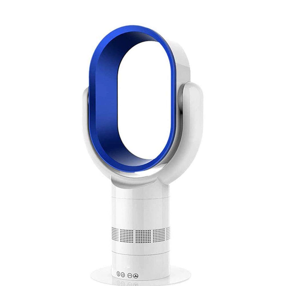 Bladeless Oscillating Tower Fan - Quiet Leafless Fan with Remote Control, Touch Button & Auto Rotation, Perfect for Bedroom, Living Room & Office - Blue | Stay Cool in Summer & Improve Air Circulation