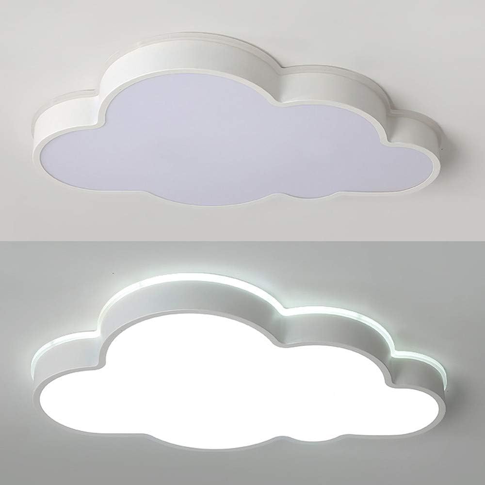 Modern Dimmable Acrylic LED Ceiling Light with Remote - Cloud Shaped Flush Mount Lighting Fixture for Kids Bedroom, Nursery, Living Room (25.5'', Stepless Dimming) - Perfect for Children's Room Decor & Playroom Ambiance