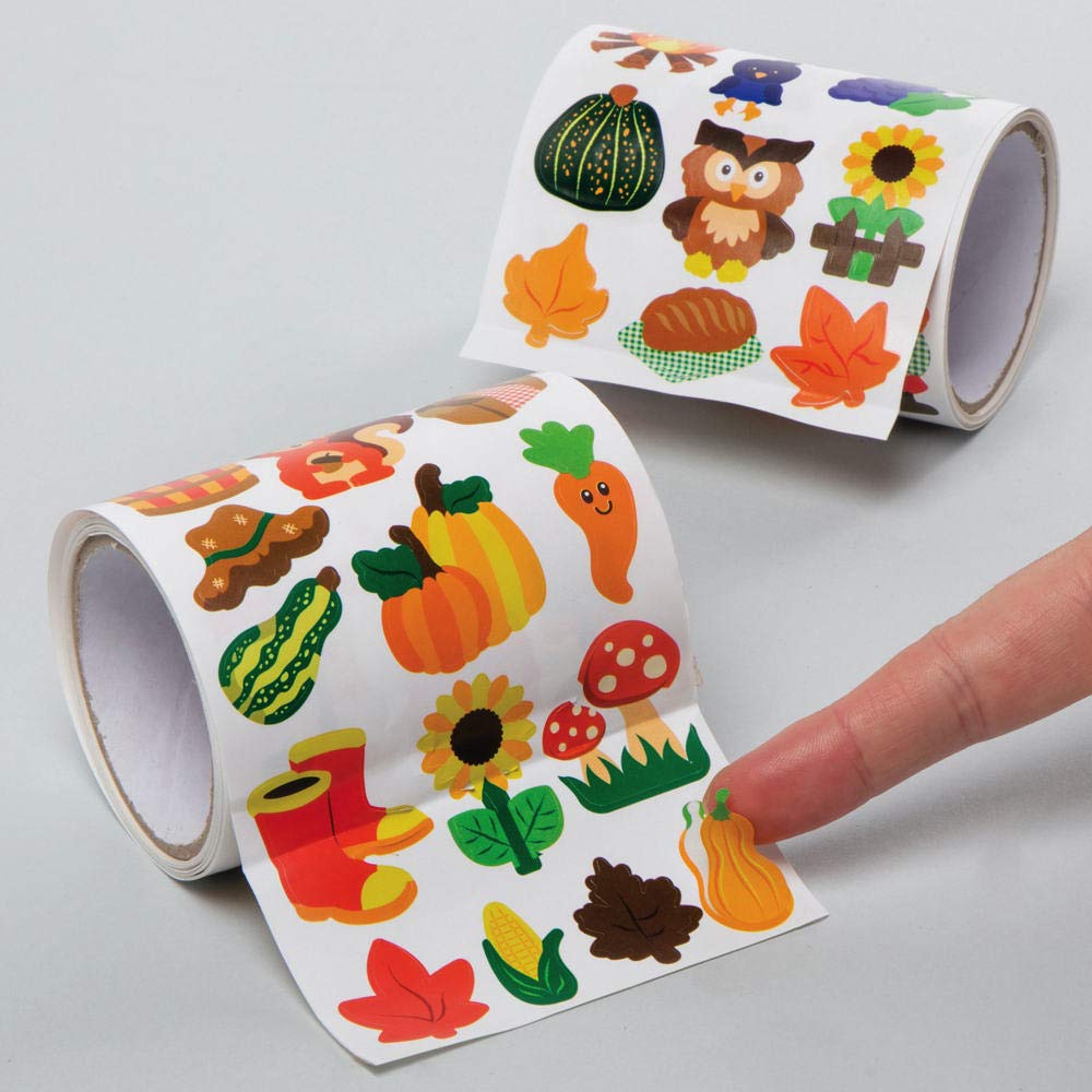 Woodland Animal Sticker Rolls - Pack of 600, Kids Arts and Crafts Stickers for Card Making, Scrapbooking, DIY Projects, School Activities, and Party Favors | Perfect for Classroom Rewards, Birthday Gifts, and Creative Play