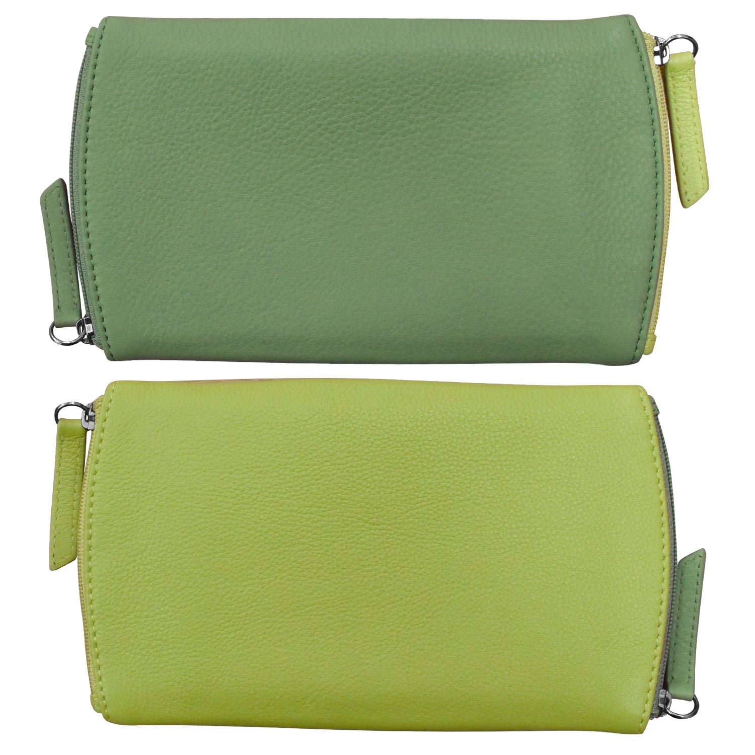 Two Tone Double Zip Eyeglass Case - Stylish Protective Eyewear Storage for Sunglasses & Reading Glasses - Perfect for Travel, Work & Everyday Use