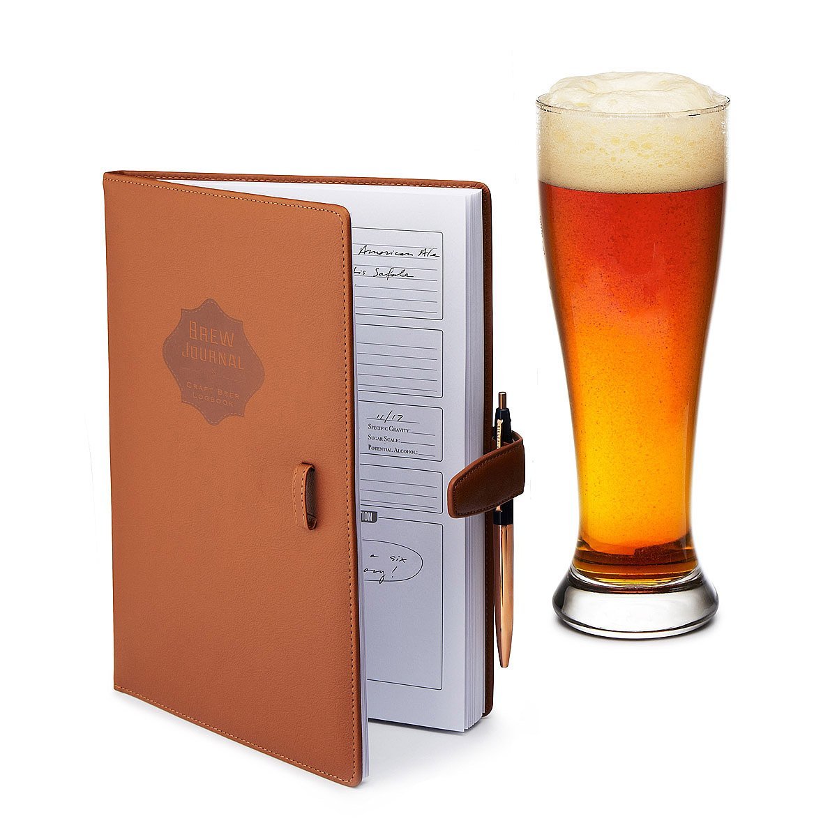 Home Brew Journal for Craft Beer Homebrewers | 70+ Recipe Logbook with Beer Glassware Guide, Color Chart, Hops & Yeast Reference | Perfect for Home Brewing Enthusiasts & Beer Tasting Notes