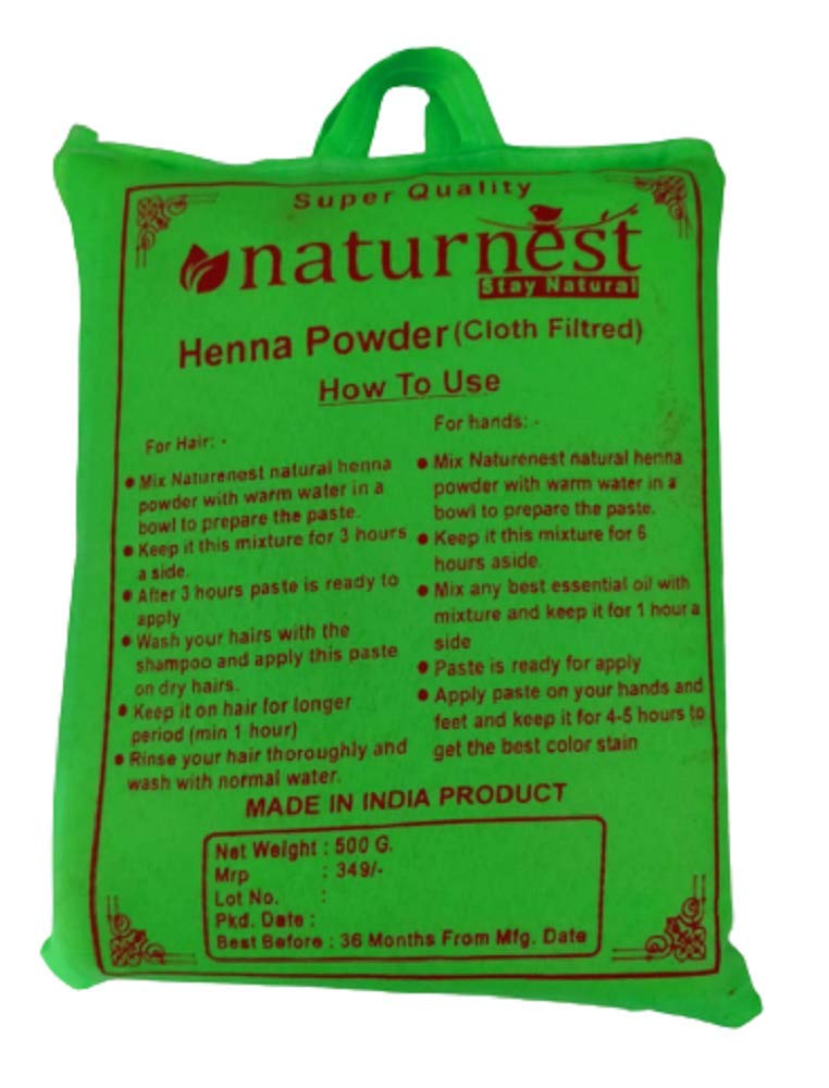 Naturenest Naturals 100% Pure Henna Herbal Powder for Hair Growth - Natural & Shiny Hair Treatment, Reduces Hair Fall (200g) | Safe for DIY Hair Masks, Natural Hair Dye & Ayurvedic Hair Care