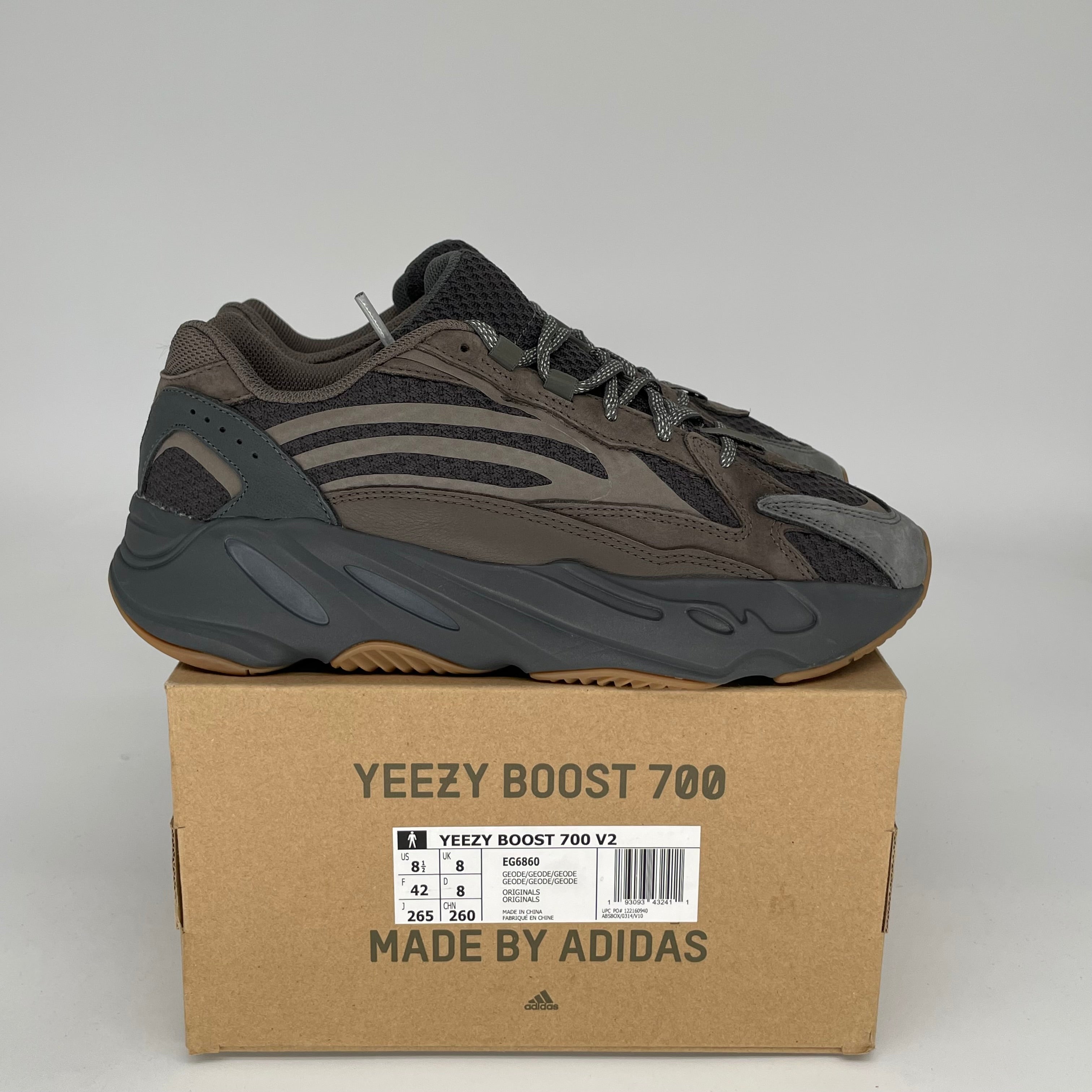 Adidas Yeezy 700 V2 Geode Sneakers - Men's Size 8.5 (EG6860) | Comfortable Running Shoes for Casual Wear & Street Style Fashion