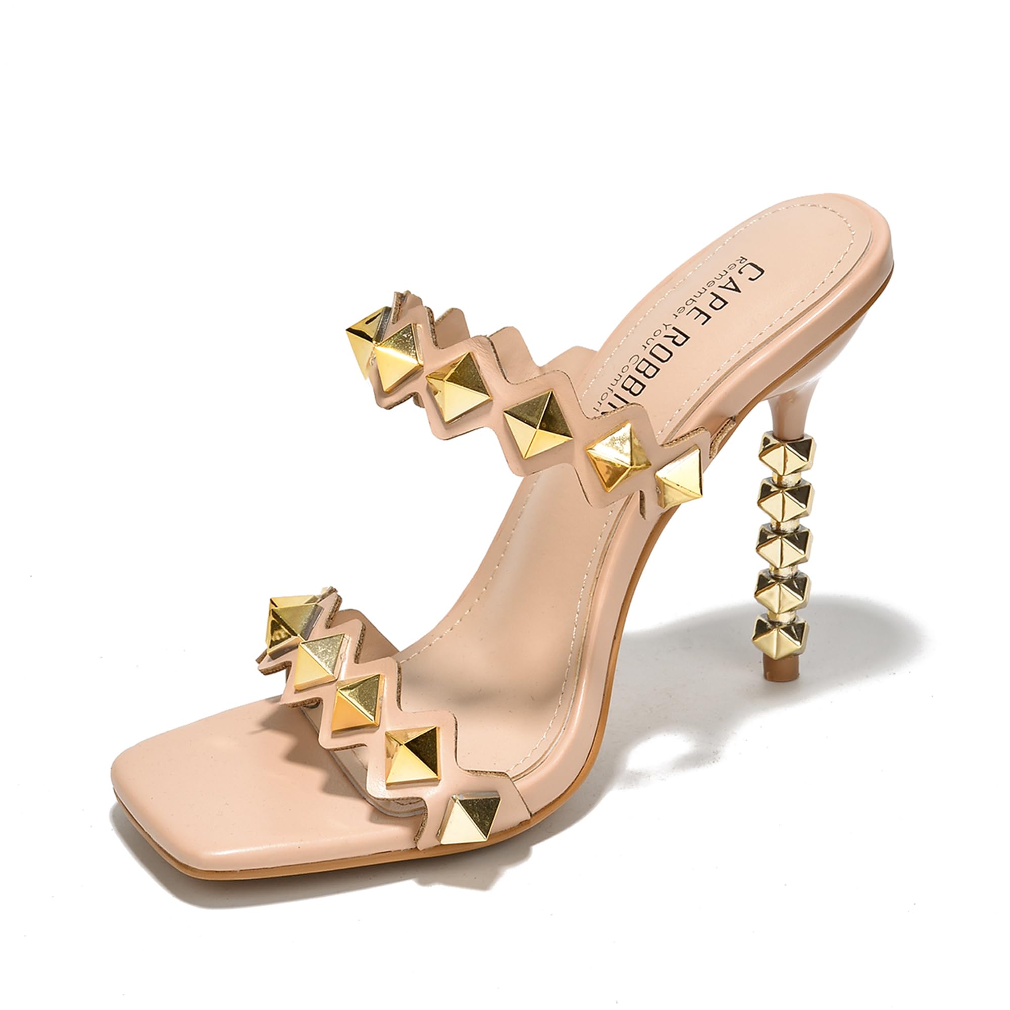 Cape Robbin Women's Open Toe High Heels - Sexy Stiletto Sandals for Parties, Weddings & Night Out | Zinc Color