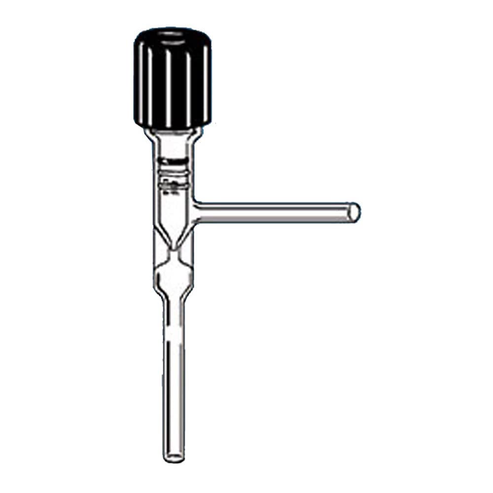 8193-216 Vacuum Stopcock with UHDPE Handle & PTFE Plug, 0-5mm Size - High-Quality Lab Valve for Chemistry Experiments & Scientific Research