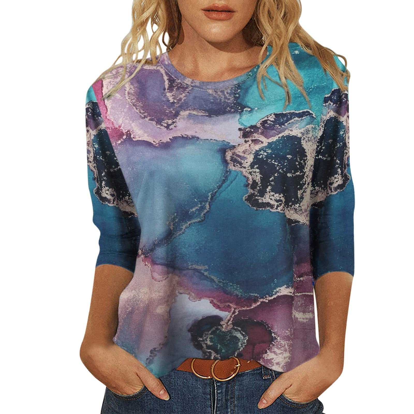 Women's Short Sleeve V-Neck Flowy Casual T-Shirts - Breathable Summer Tees for Workout, Yoga & Everyday Wear | Comfortable Ladies Tank Tops for Gym, Office & Outdoor Activities