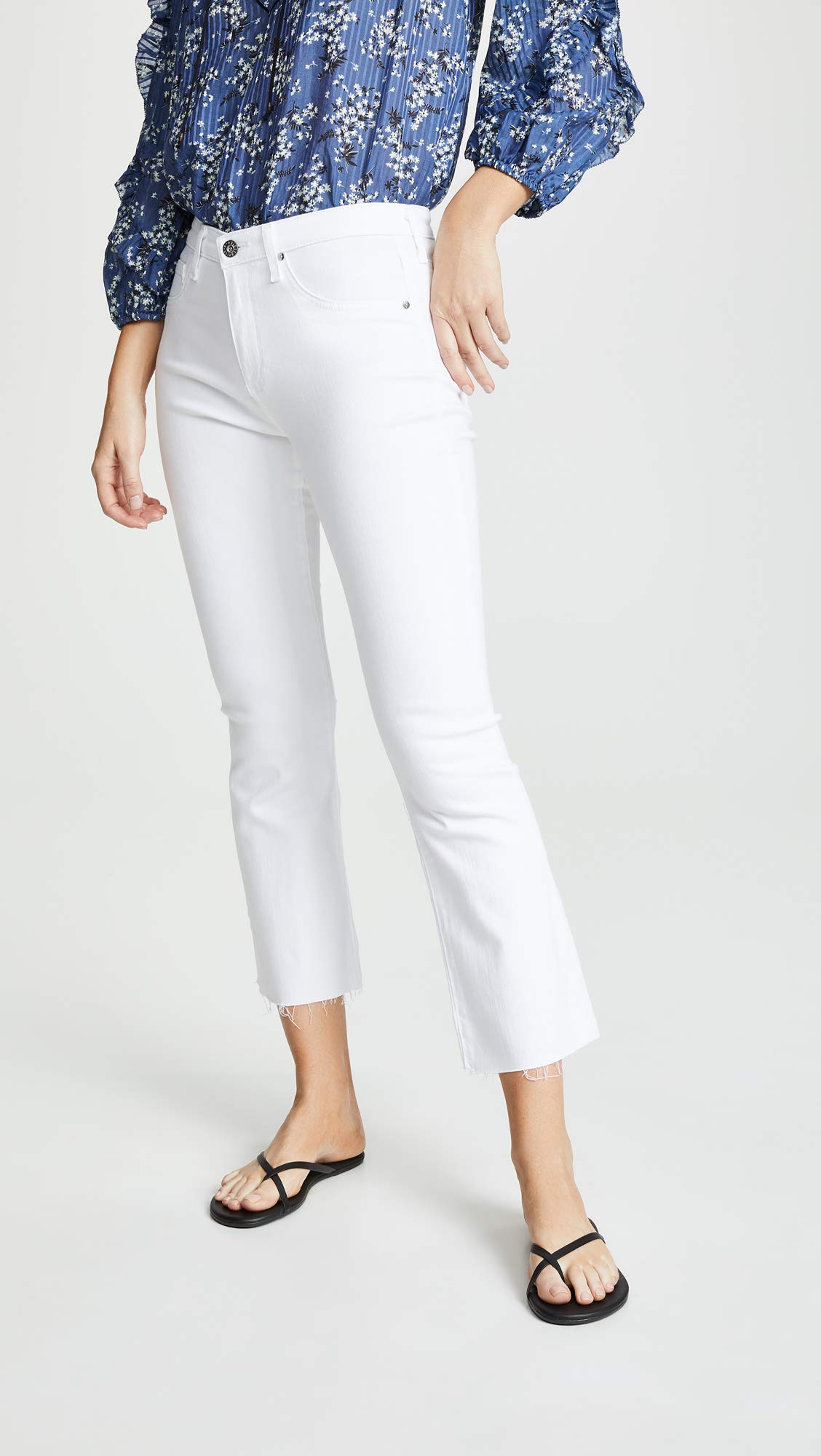 AG Adriano Goldschmied Women's The Jodi Crop Jeans - High Waist Distressed Denim Pants for Casual Outfits & Street Style Fashion