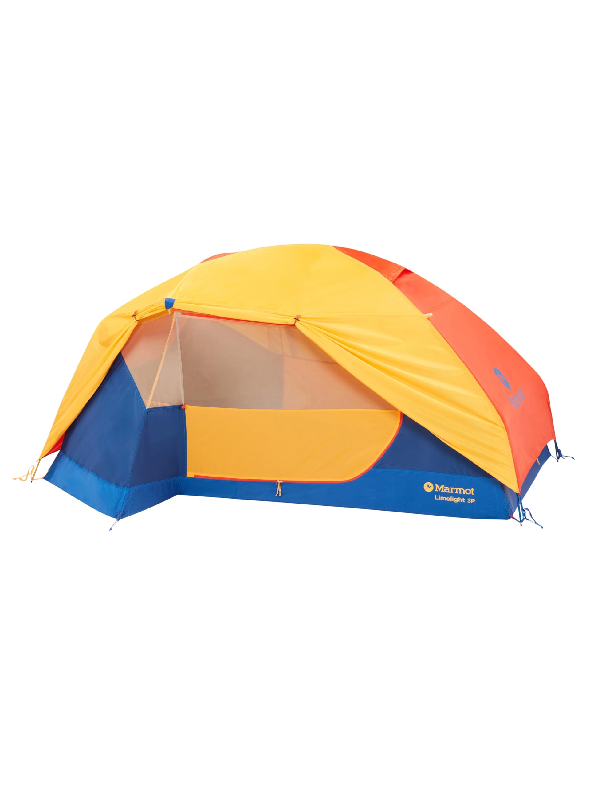 Marmot Limelight 3-Person Camping Tent - Solar/Red Sun Color - Lightweight Backpacking Tent for Hiking, Family Camping & Outdoor Adventures