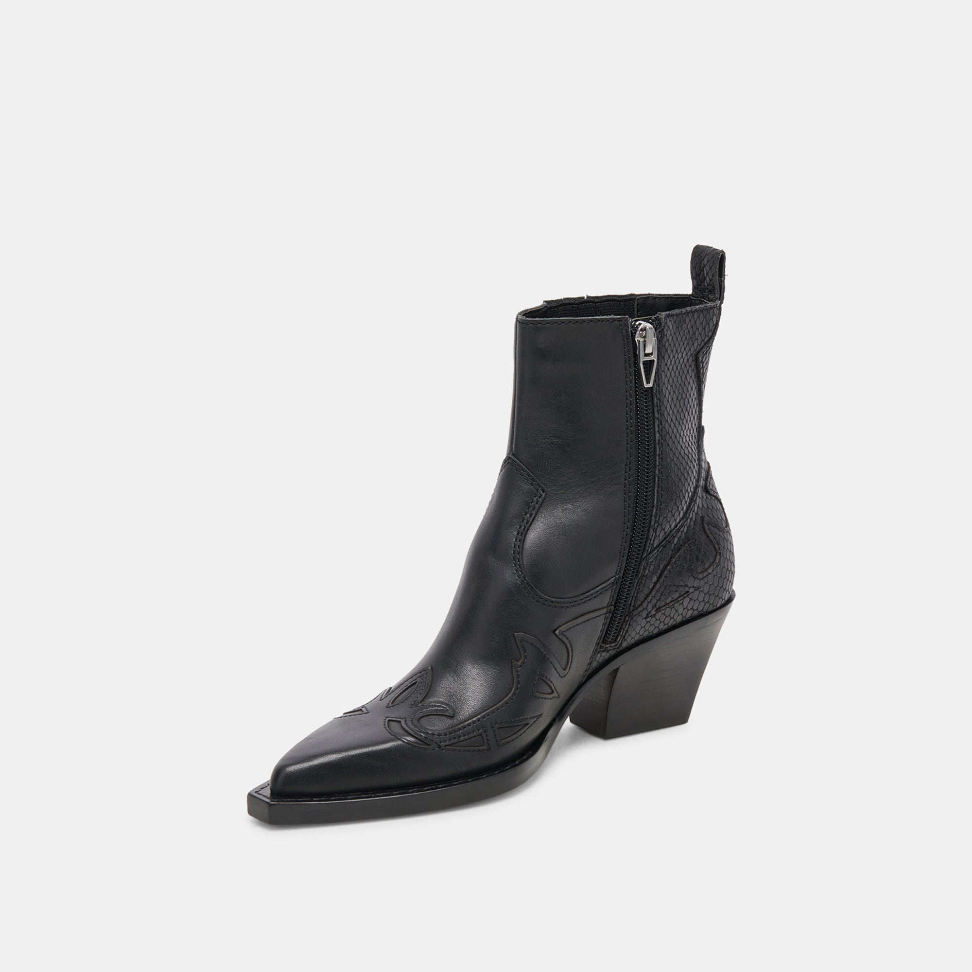 RAMSON Women's Black Leather Booties - Stylish Ankle Boots for Casual Outfits & Winter Fashion