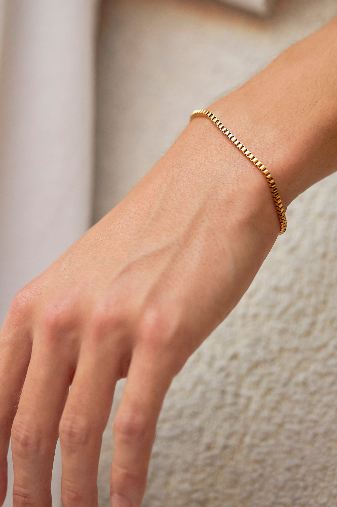 Men's Stainless Steel Box Chain Bracelet - Durable & Stylish Jewelry for Casual & Formal Wear - Perfect for Gifts, Parties & Everyday Fashion