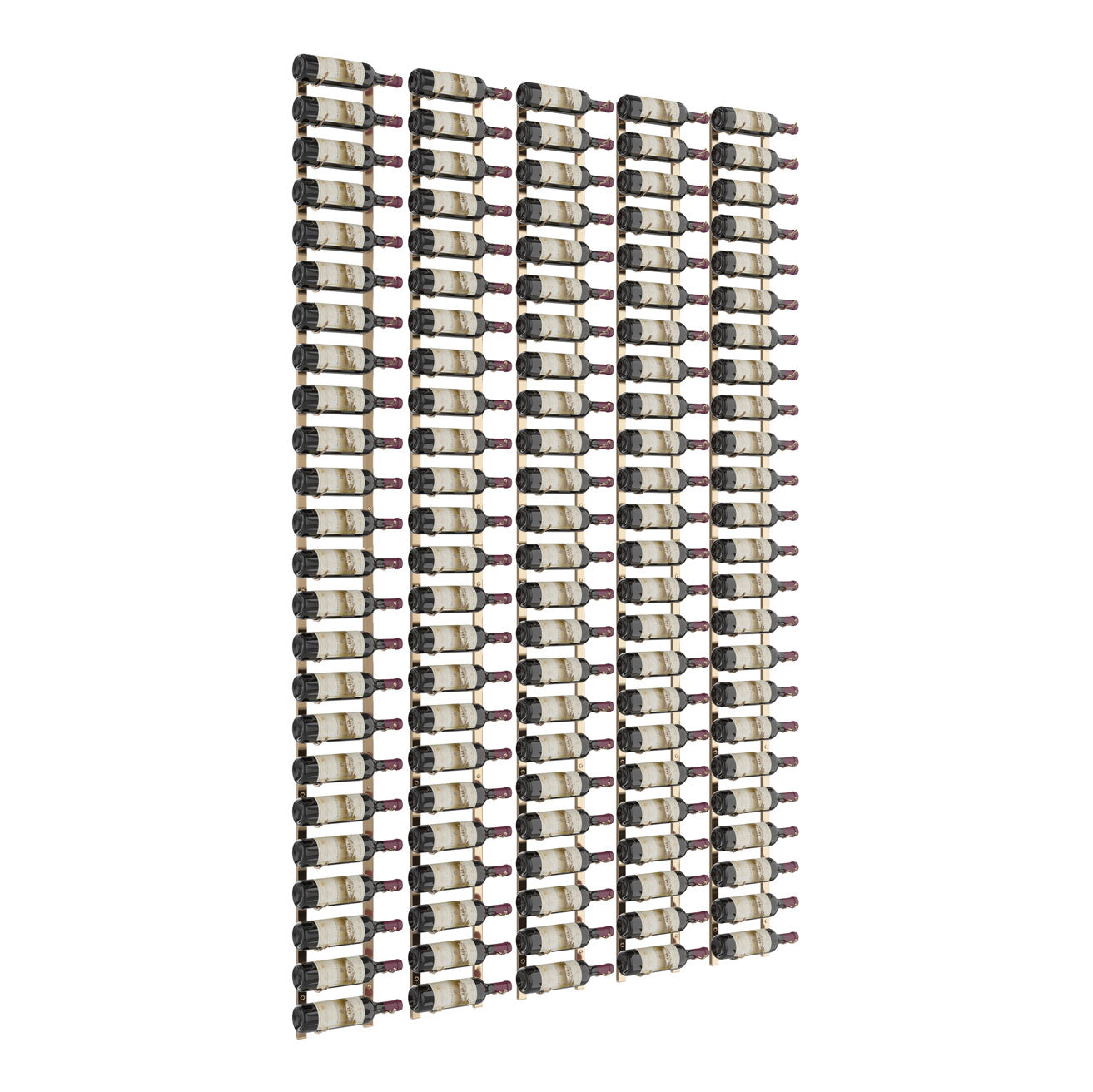 VintageView 'Feature Wall' 8-Tier Wine Rack Kit - Holds 120 to 360 Bottles - Wall Mounted Wine Storage for Home, Bar, Restaurant & Wine Cellar Organization