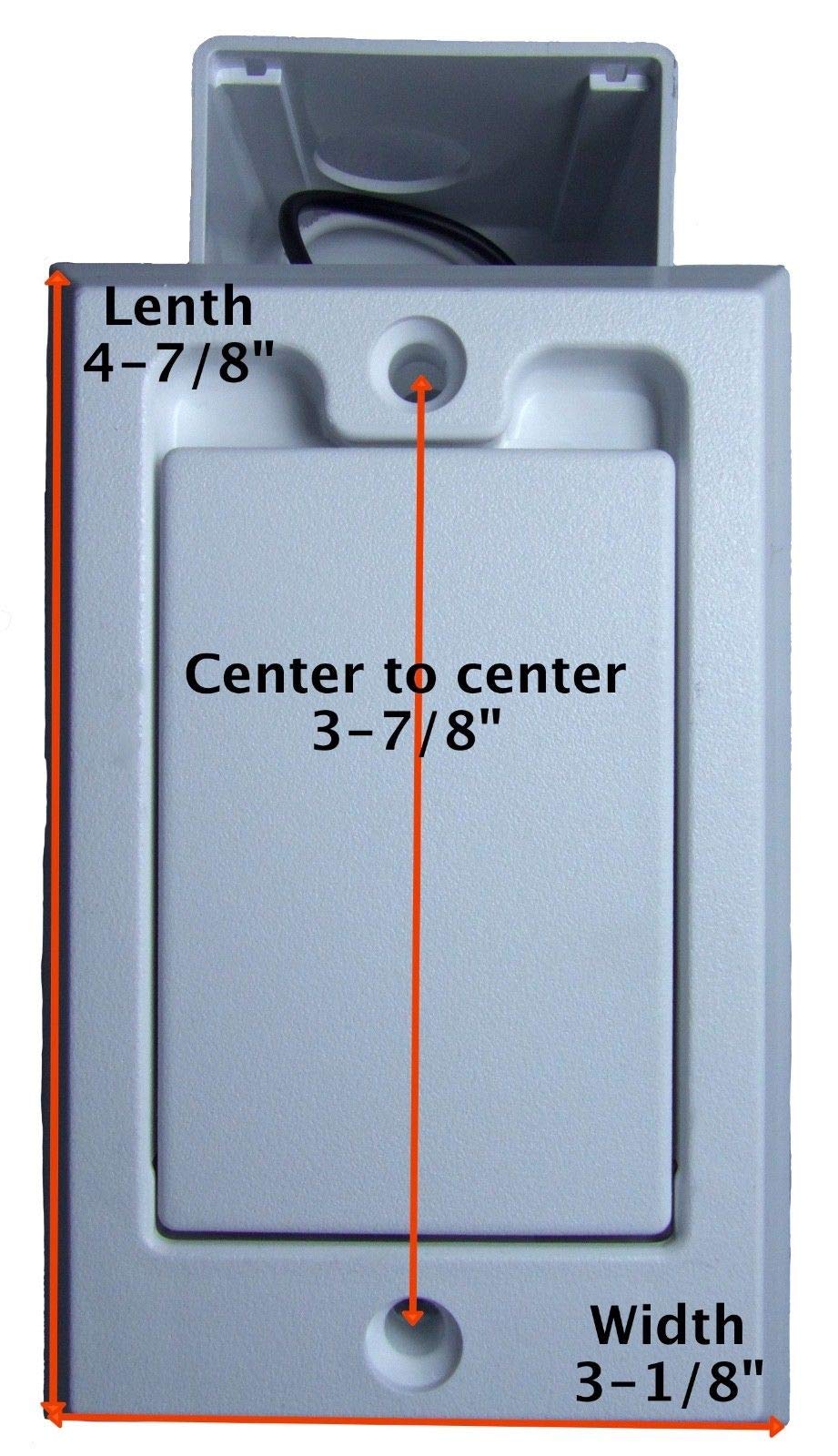 White Abutilon Standard Dual Voltage Direct Connect Central Vacuum Wall Valve Inlet - Perfect for Home Cleaning & Central Vacuum Systems