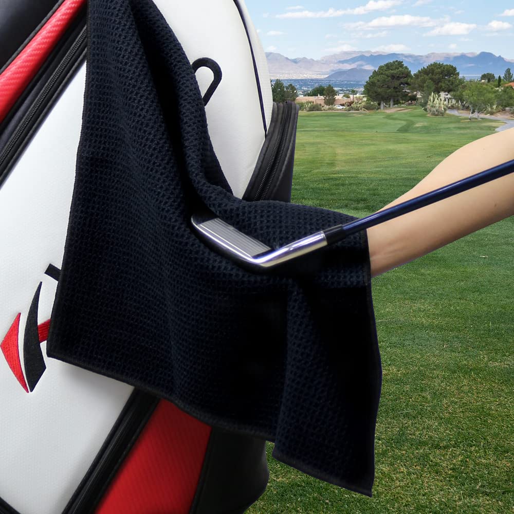 Myartte 2-Pack Premium Microfiber Golf Towels - 16