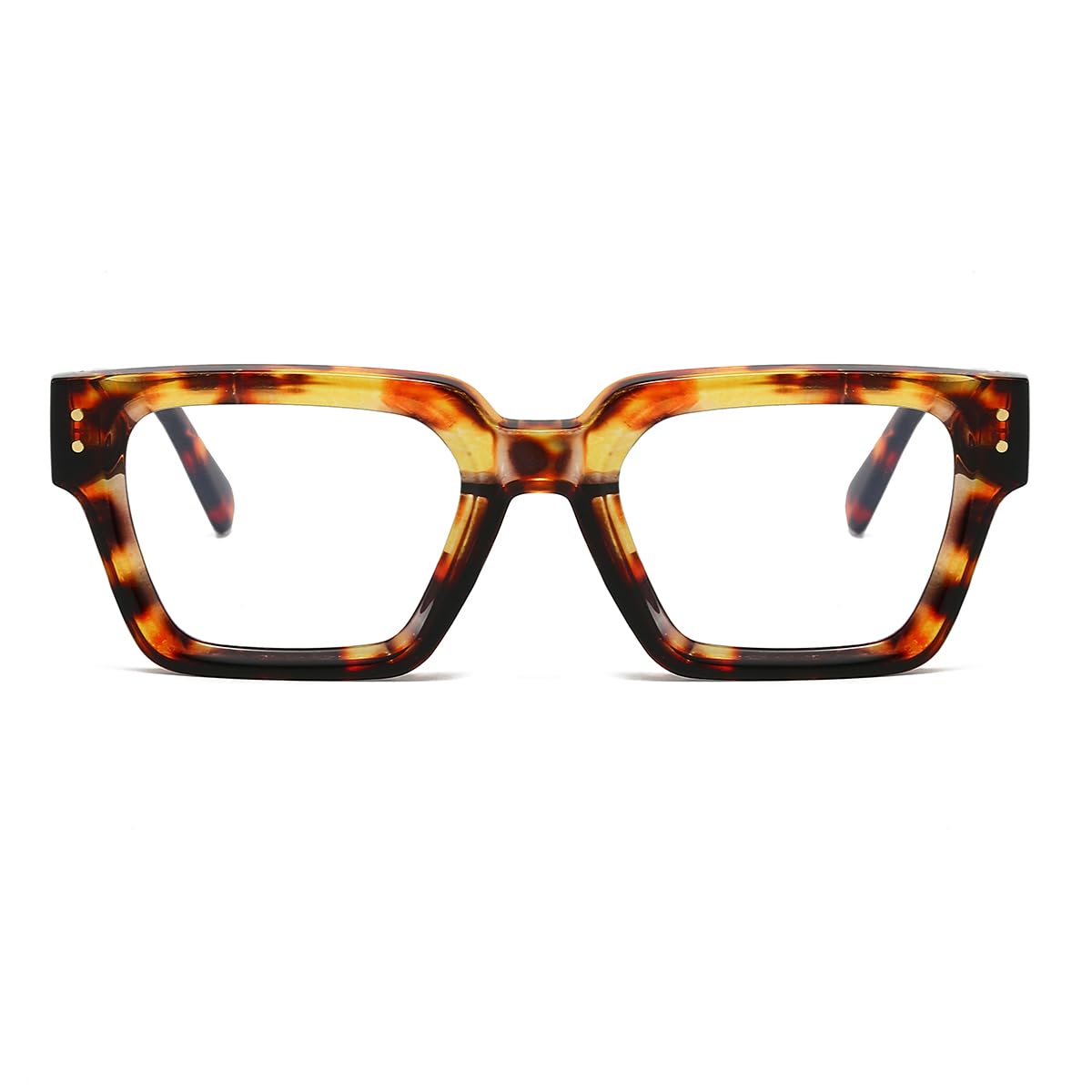 JOVAKIT Square Blue Light Blocking Glasses for Women & Men - Trendy Thick Frame Computer Eyeglasses | Anti-Eyestrain & UV Protection | Perfect for Office Work, Gaming & Screen Time