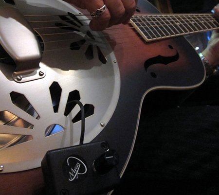 Myers Pickups Dobro Guitar Pickup with Flexible Micro-Gooseneck - Professional Acoustic Resonator Guitar Amplification for Live Performances & Studio Recording