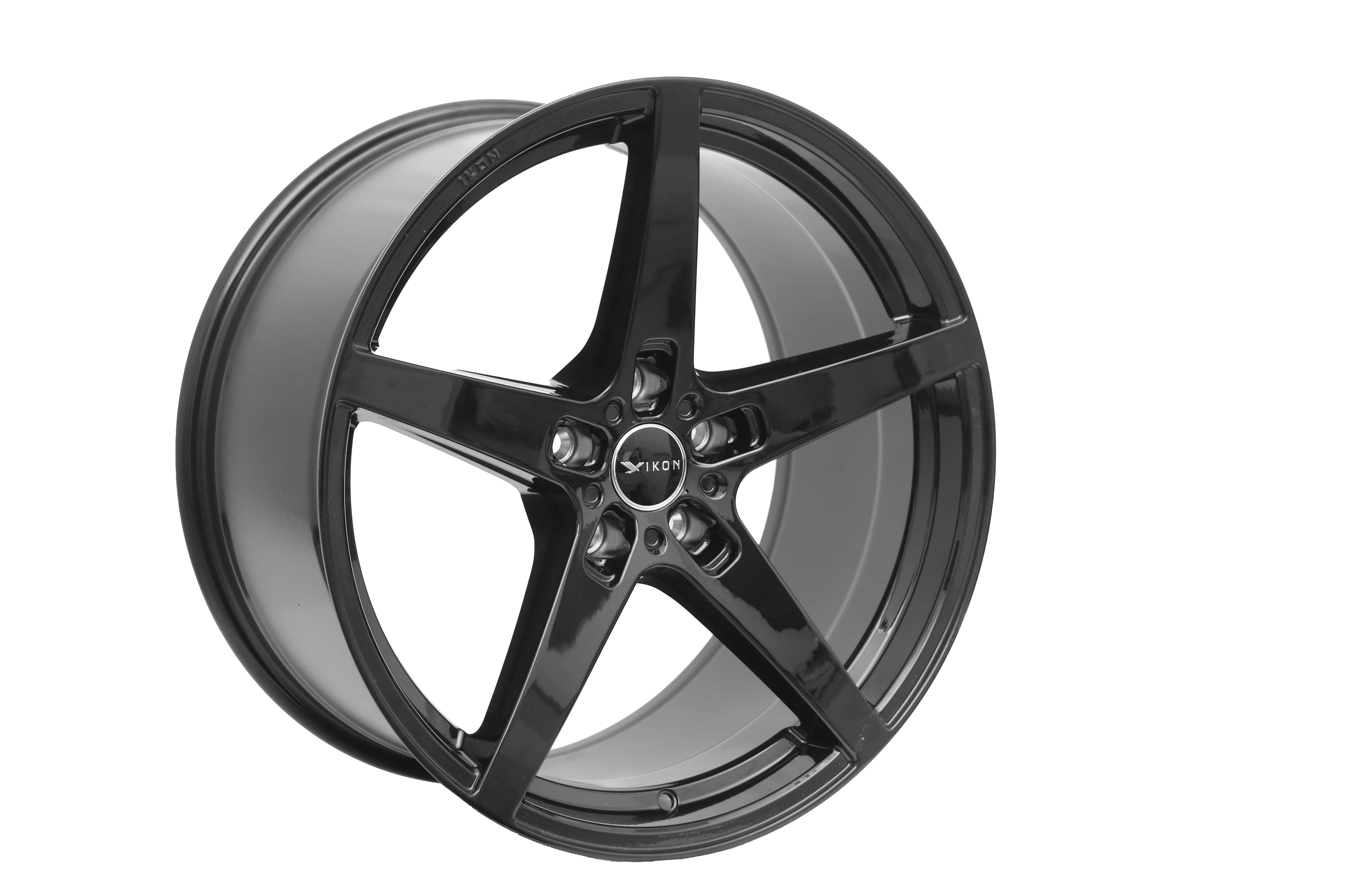 IKON Alloy Wheels IK116 Style 19x8.5 5x114.3 Gloss Black Rims - 72.6mm Hub Bore +35mm Offset - Perfect for Custom Car Upgrades & Performance Tuning