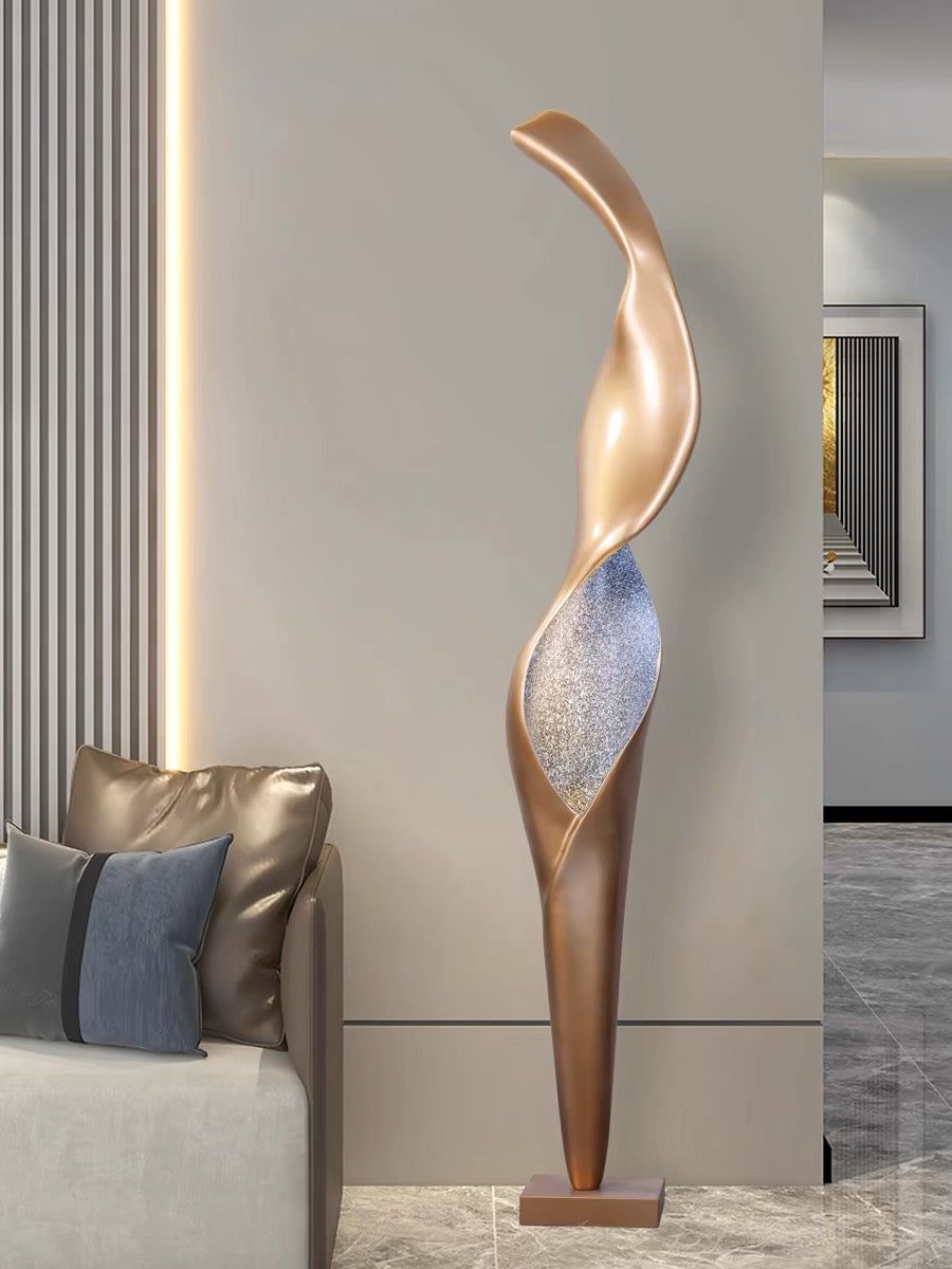 Modern Art Design Torch Floor Lamp - Elegant LED Standing Light for Living Room, Bedroom & Office Decor - Perfect for Ambient Lighting & Stylish Home Interiors