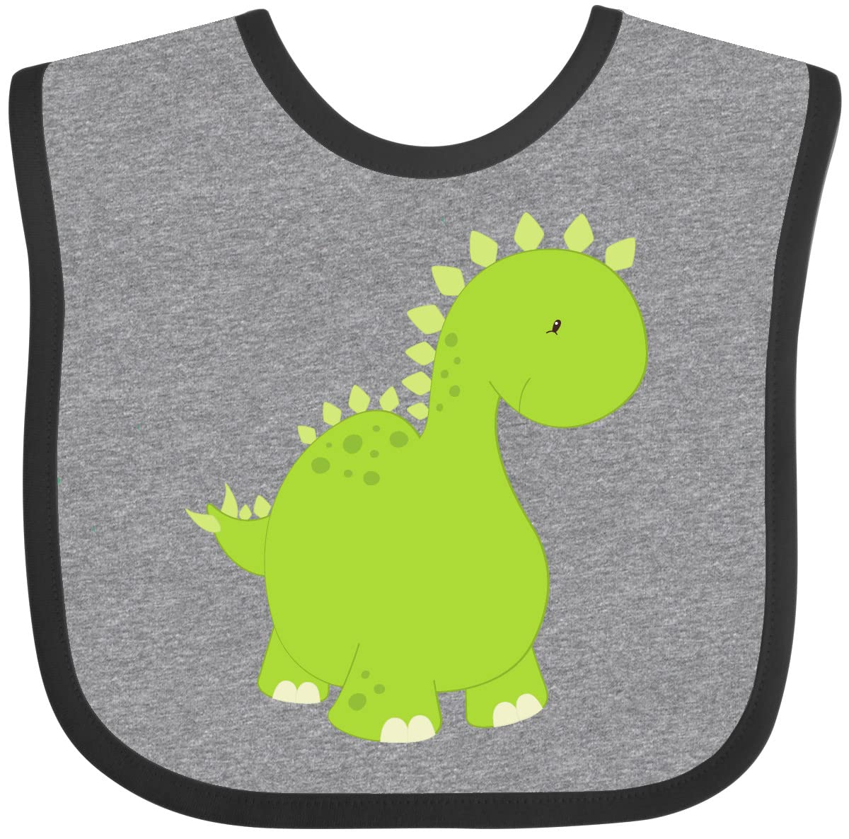 Inktastic Adorable Dinosaur Baby Bib - Cute Stegosaurus Design for Infants & Toddlers - Perfect for Feeding Time, Daycare, and Dinosaur-Themed Parties
