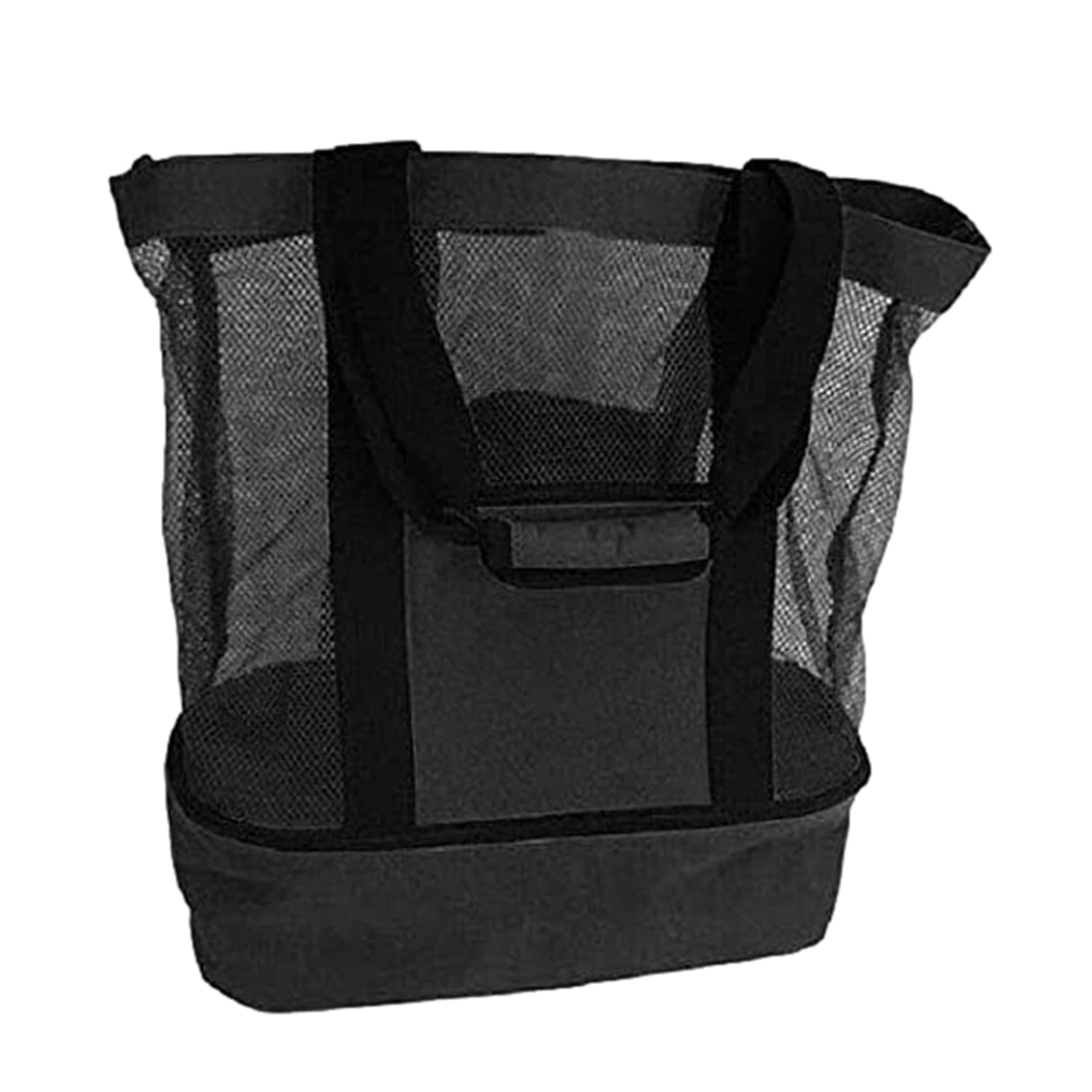 Double-Layer Insulated Picnic Cooler Bag - Thermal Beach Tote for Food & Drinks Storage | Perfect for Outdoor Picnics, Beach Trips & Camping (Black)