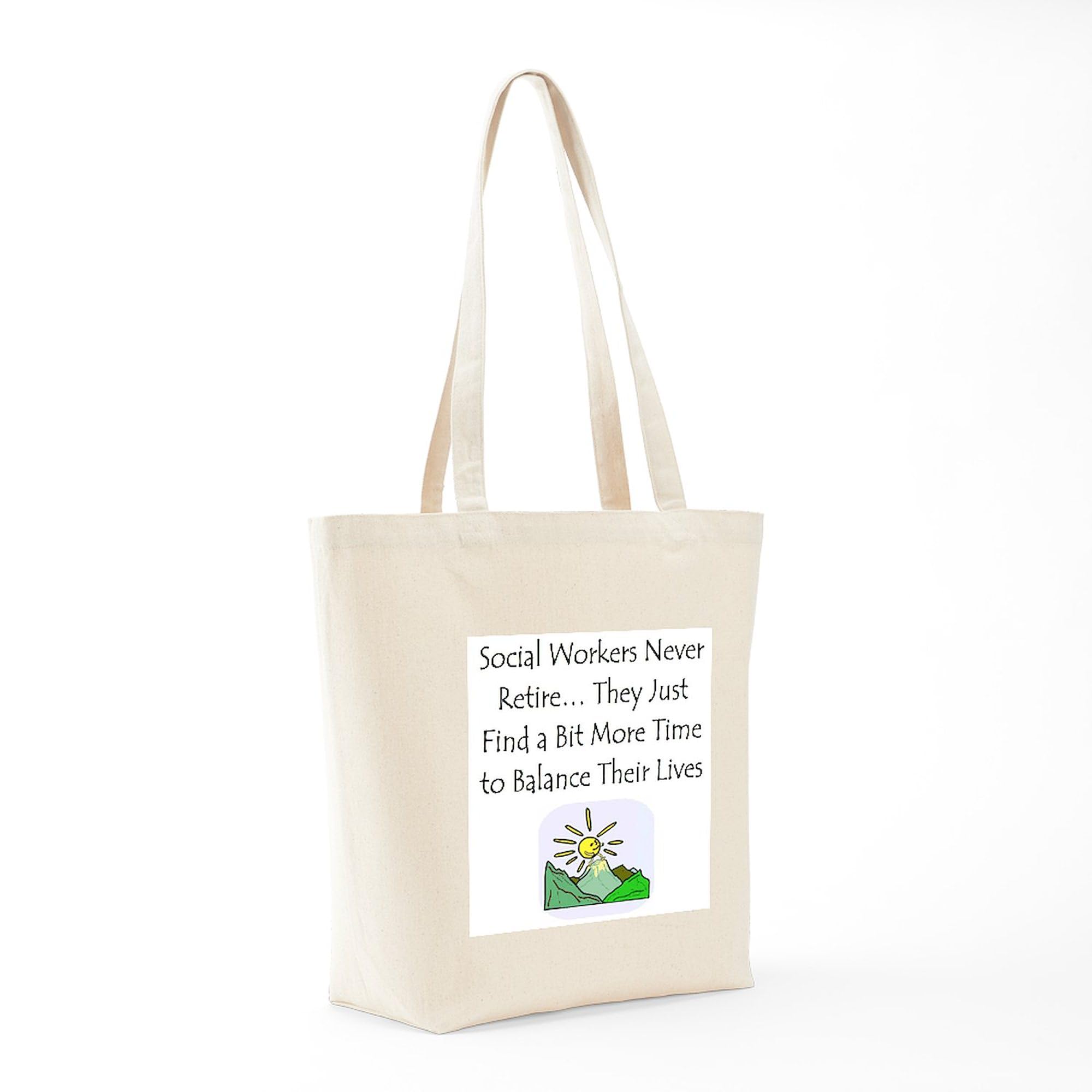 Retirement Gifts Tote Bag - Natural Canvas Reusable Shopping Bag for Women & Men - Perfect for Beach, Grocery & Work Commute