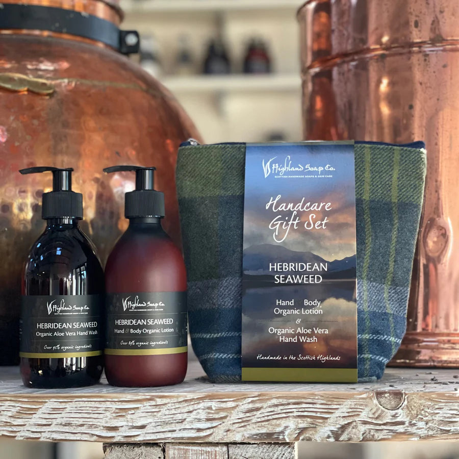 Organic Hebridean Seaweed Hand Cream & Lotion Gift Set for Dry Skin - Perfect for Spa, Travel & Holiday Gifting