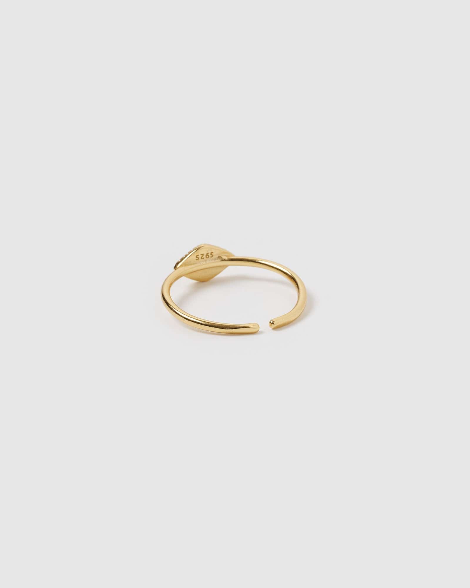 Izoa Egyptian Eye Ring Gold - Elegant Statement Jewelry for Women, Perfect for Parties, Weddings & Everyday Wear