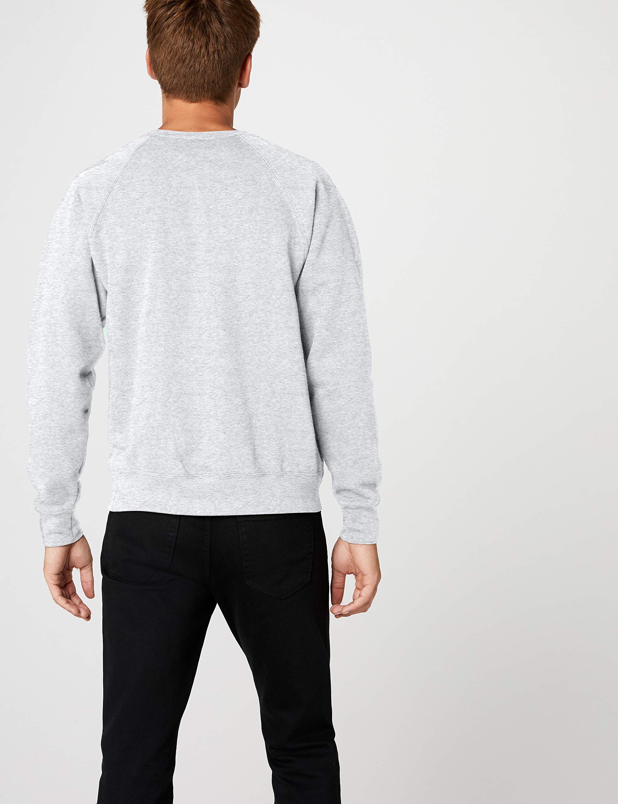 Fruit of the Loom Men's Raglan Sweatshirt - Soft Cotton Blend Pullover for Casual Wear, Gym & Lounge - Comfortable Long Sleeve Crewneck Sweater for Everyday Style