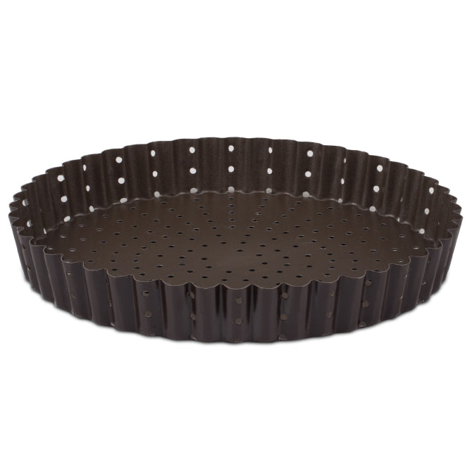 Non-Stick Perforated Fluted Tart Mold - Perfect for Baking French Pastries, Pies & Quiches at Home