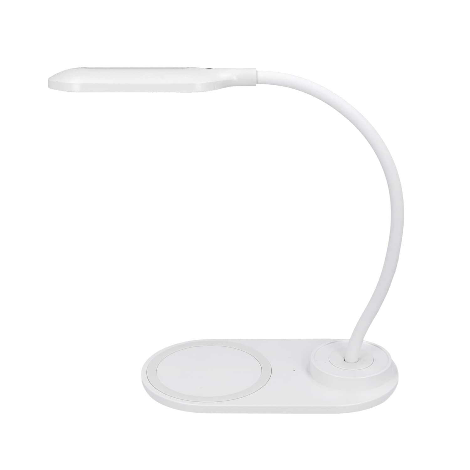 Shop LC 2-in-1 LED Desk Lamp with Wireless Charger & USB Port - 3 Adjustable Brightness Levels for Eye Protection - Perfect for Home Office, Dorm Room & Study Desk (White)