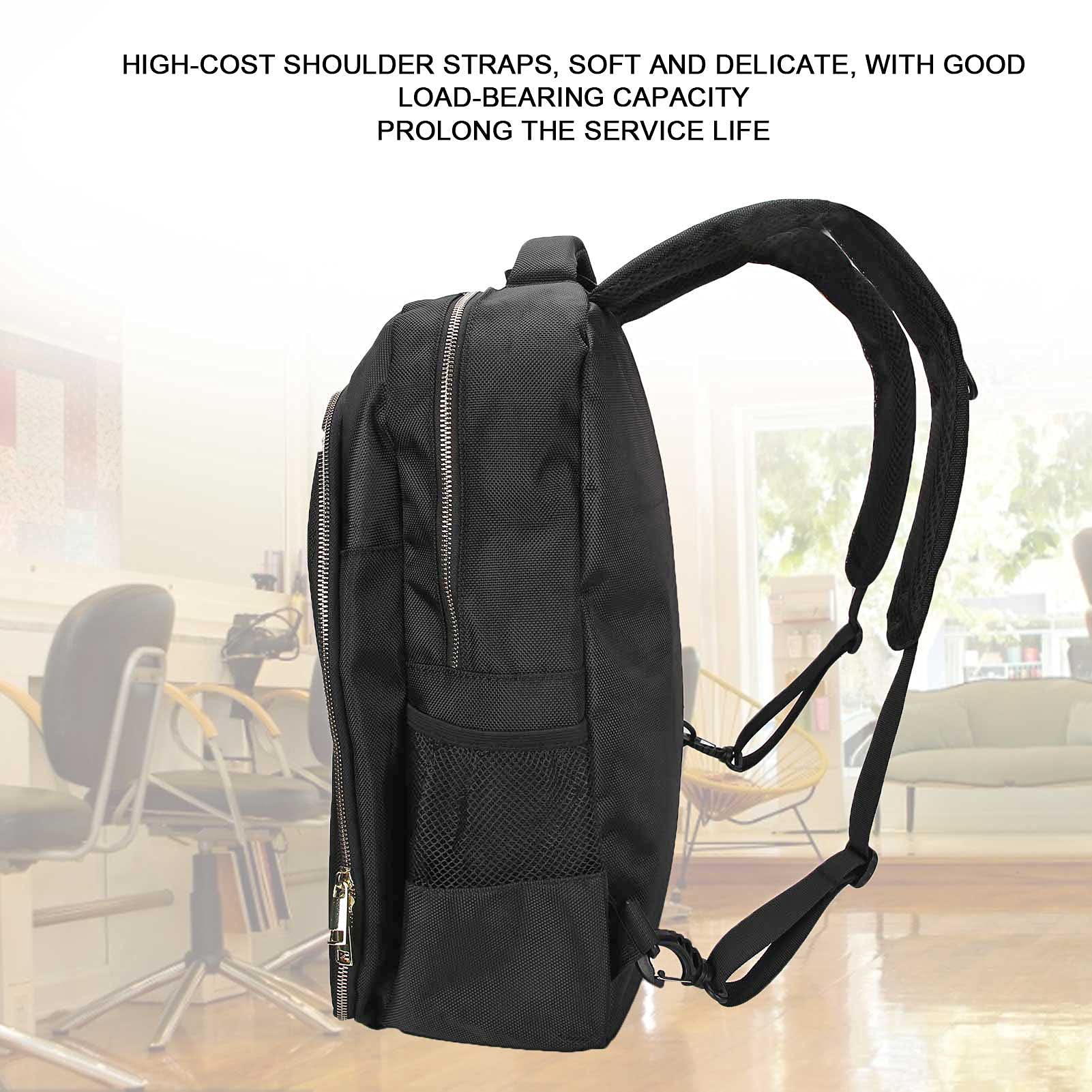 ANKROYU Professional Hairdressing Backpack - Large Capacity Salon Tool Organizer with Multiple Pockets, Portable Hairstylist Travel Bag for Barber & Cosmetologists (Brown) - Perfect for Salon Visits, Mobile Styling & On-the-Go Hair Services
